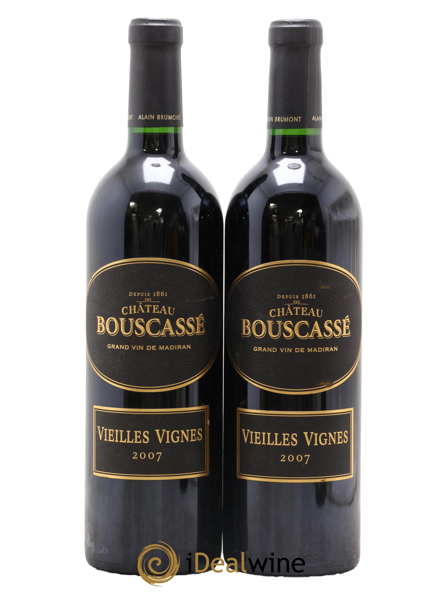 Madiran Vieilles Vignes Château Bouscassé - Alain Brumont 2007 - Lot de 2 bouteilles - 0