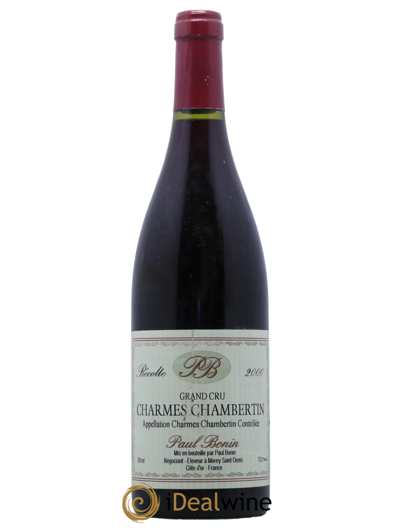 Charmes-Chambertin Grand Cru Paul Bonin 2000 - Lot de 1 bouteille - 0