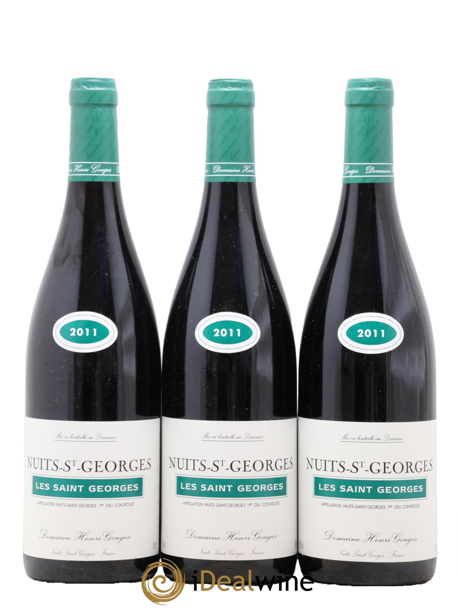 Nuits-Saint-Georges 1er Cru Les Saints Georges Henri Gouges 2011 - Lot of 3 bottles - 0
