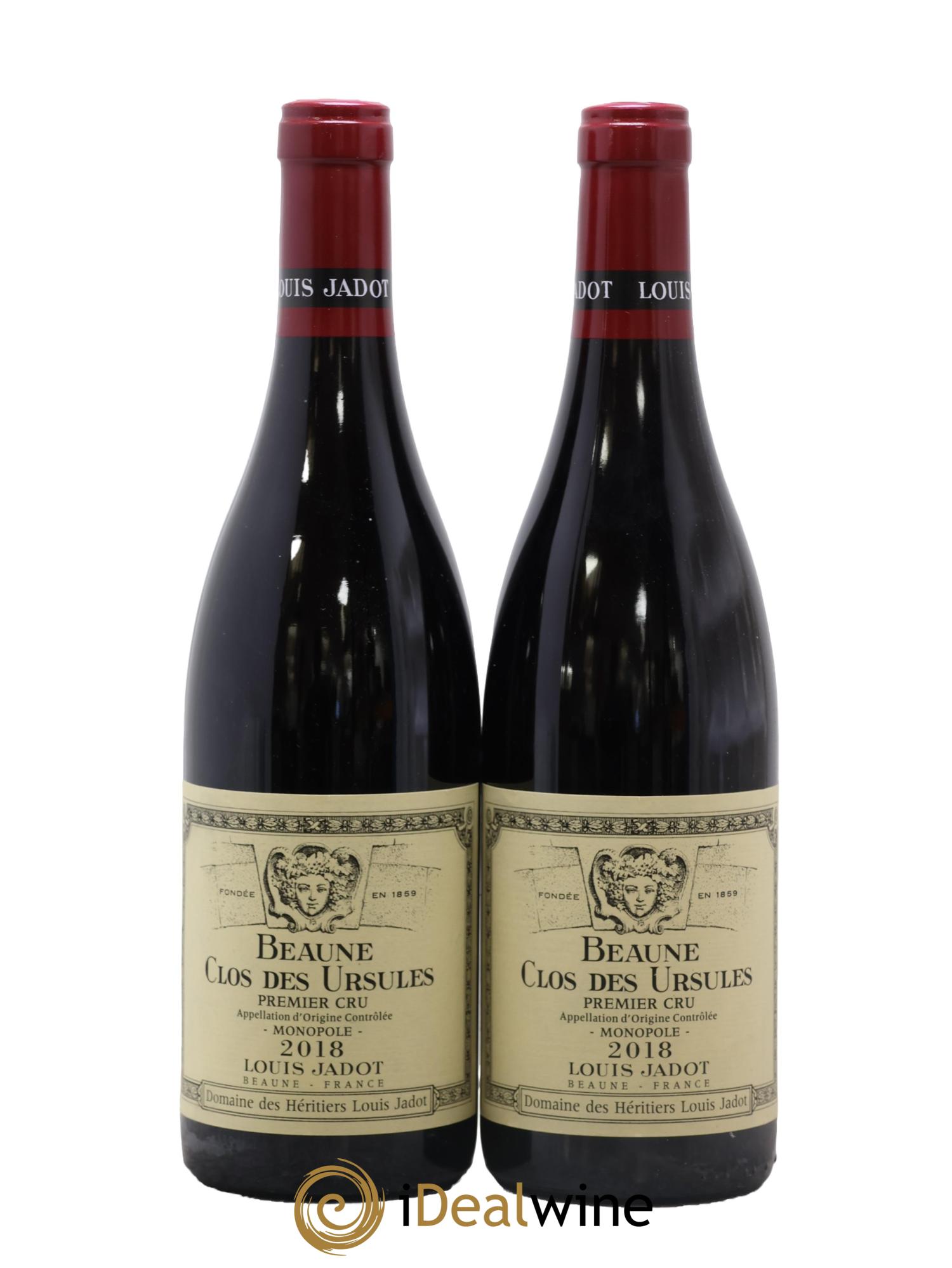 Beaune 1er Cru Clos des Ursules Monopole Héritiers Louis Jadot (Domaine des) - Louis Jadot 2018 - Lot de 2 bouteilles - 0
