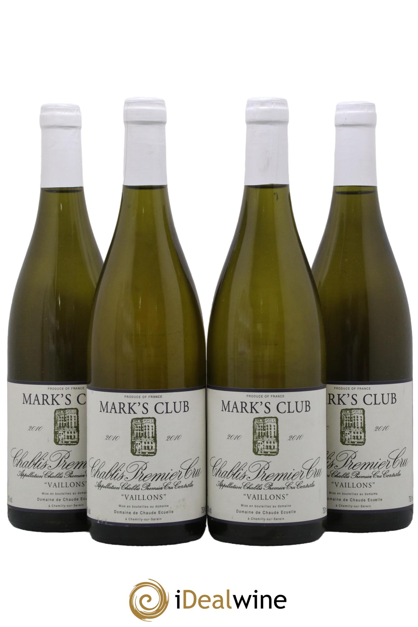 Chablis 1er Cru Vaillons Domaine de Chaude Écuelle 2010 - Lot de 4 bouteilles - 0