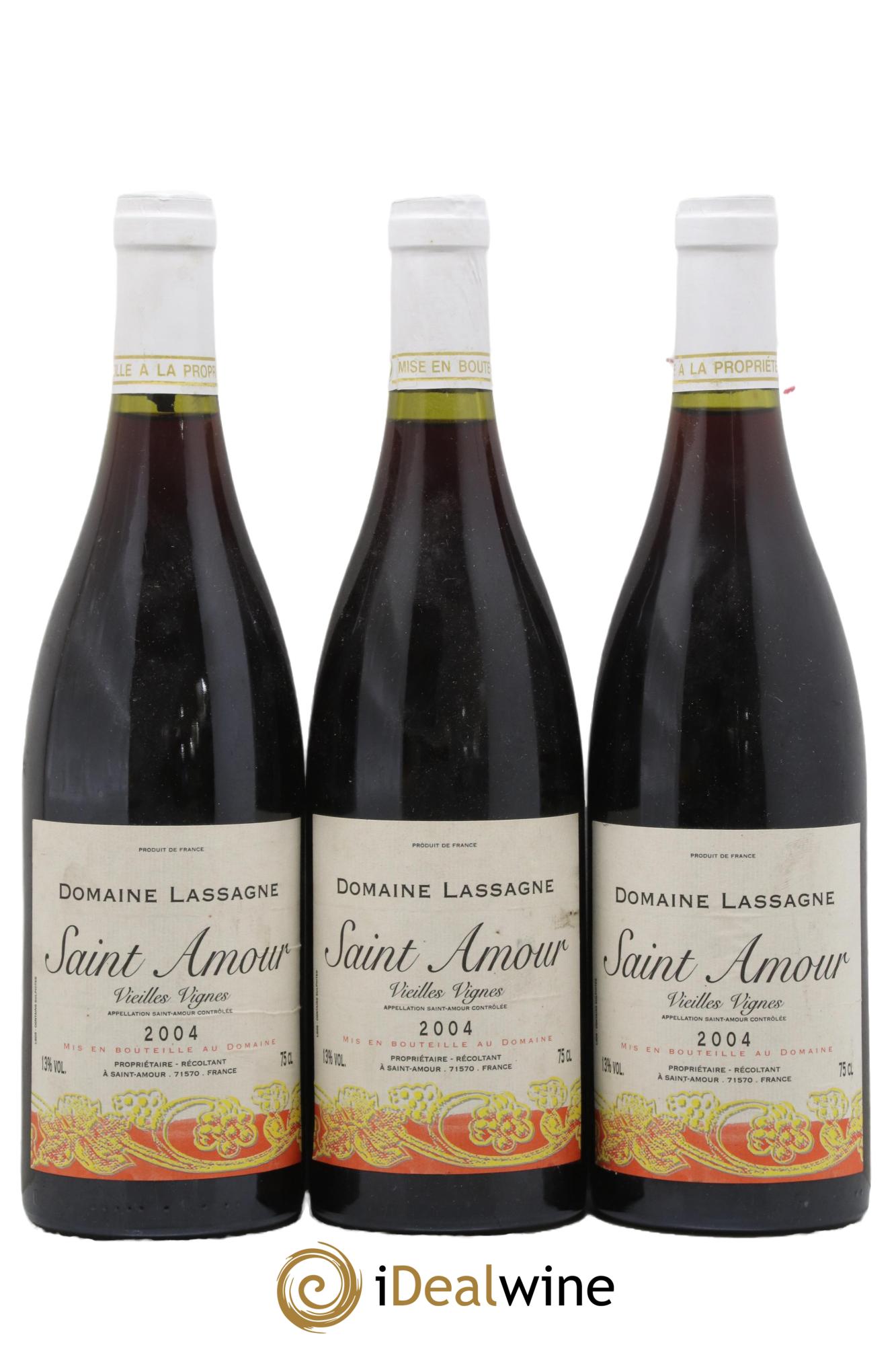 Saint Amour Vieilles Vignes Domaine Lassagne 2004 - Posten von 3 Flaschen - 0