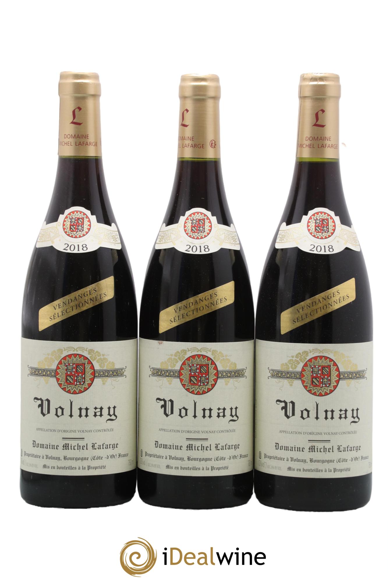 Volnay Vendanges sélectionnées Lafarge (Domaine) 2018 - Lot of 3 bottles - 0