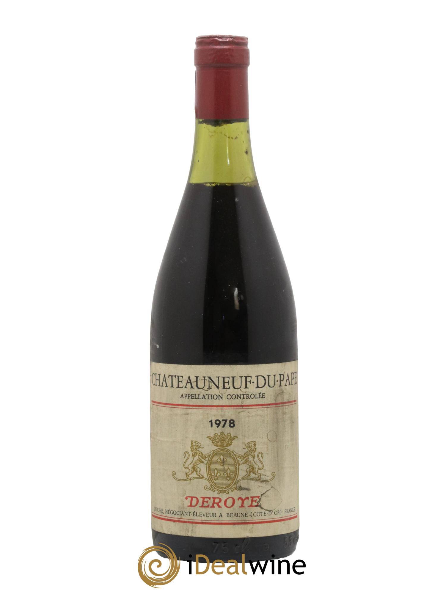 Châteauneuf-du-Pape H. Deroye 1978 - Lot de 1 bouteille - 0