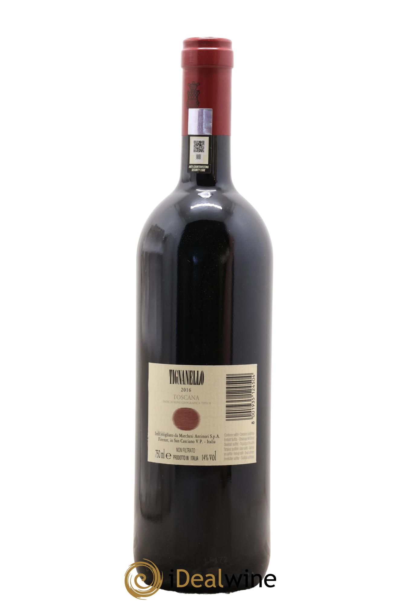 Toscana IGT Tignanello Tenuta Tignanello - Marchesi Antinori 2016 - Lot de 1 bouteille - 1