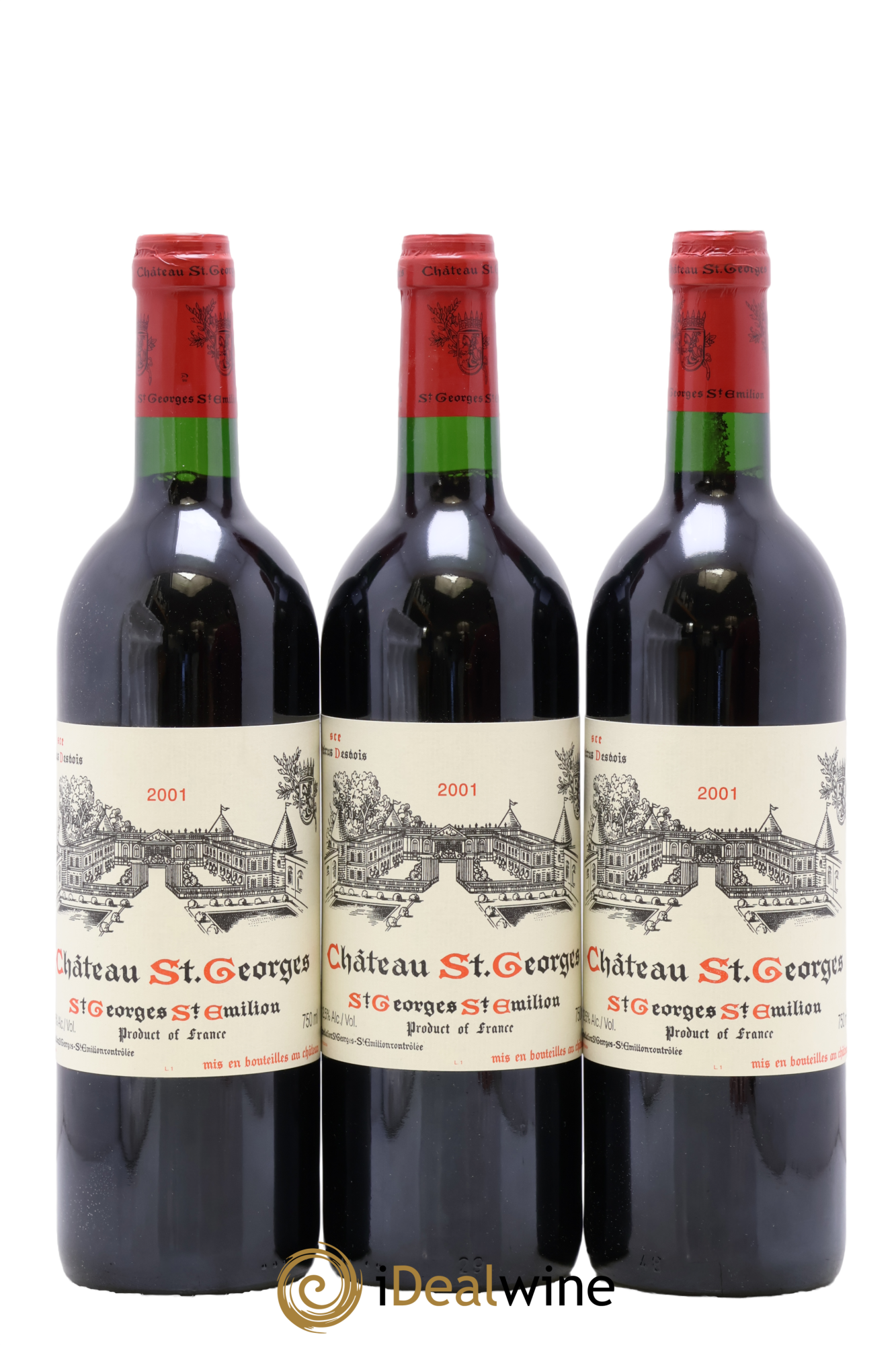 Château Saint-Georges 2001 - Lot de 3 bouteilles - 0