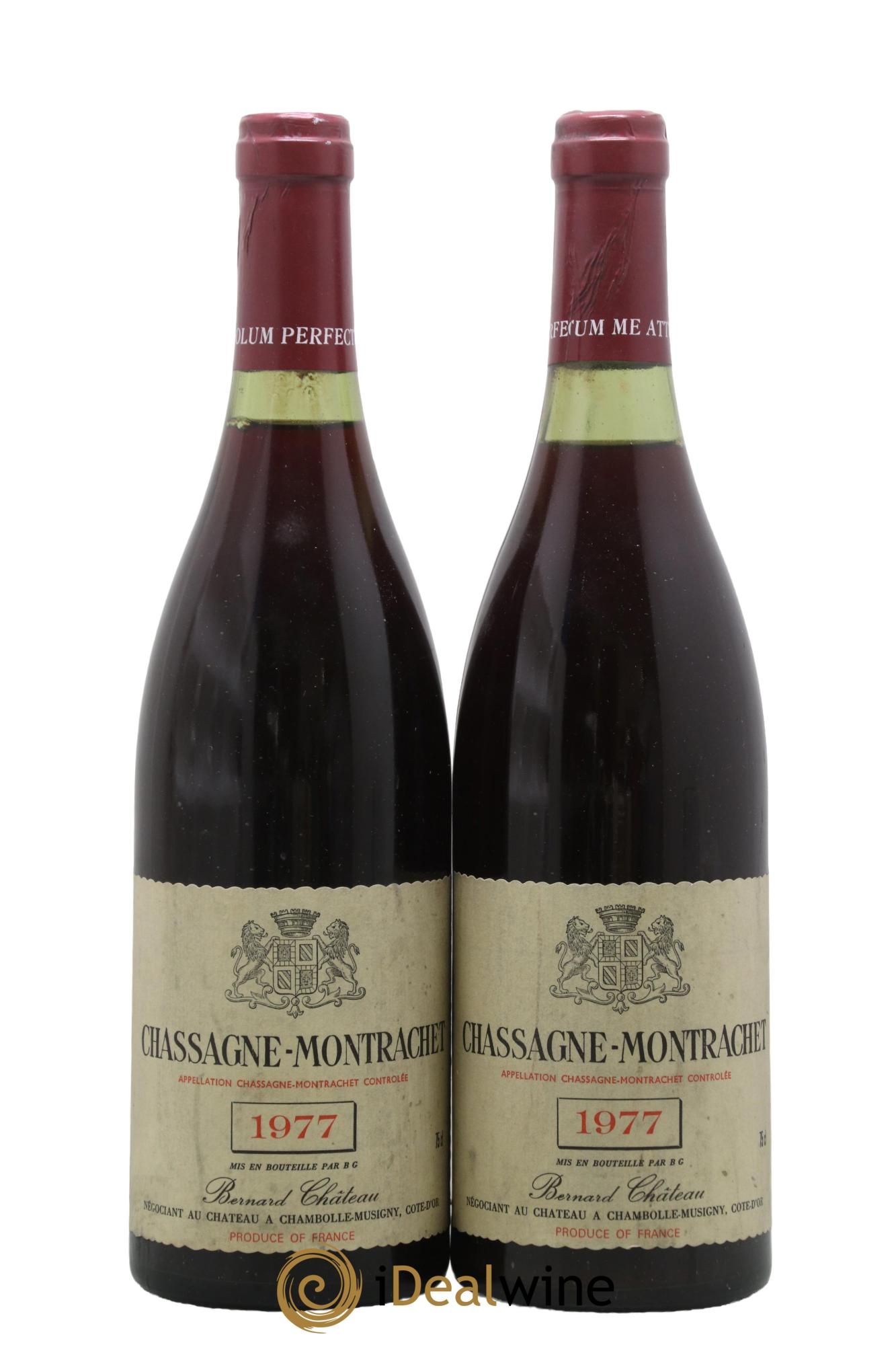 Chassagne-Montrachet Bernard Château 1977 - Lot de 2 bouteilles - 0