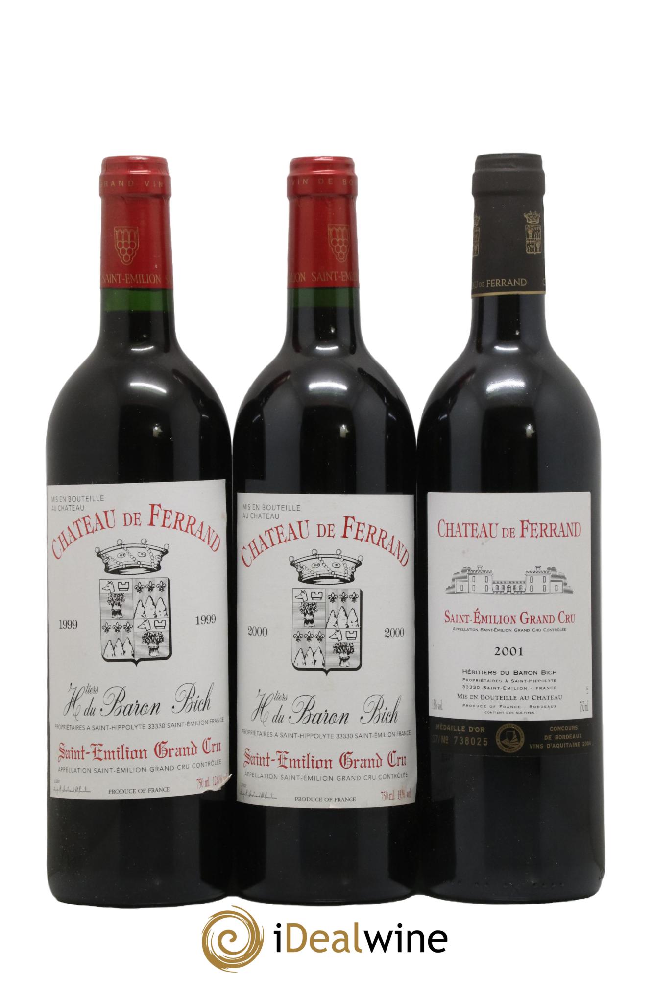 Château de Ferrand Grand Cru Classé 1995-1996-1998-1999-2000-2001 - Lot de 6 bouteilles - 2