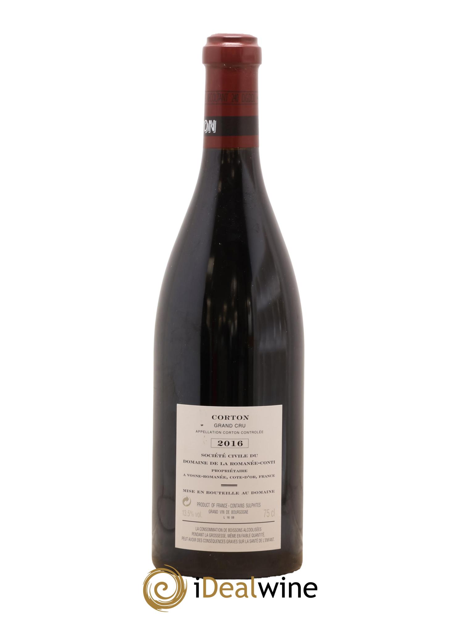 Corton Grand Cru Domaine de la Romanée-Conti 2016 - Lot de 1 bouteille - 1