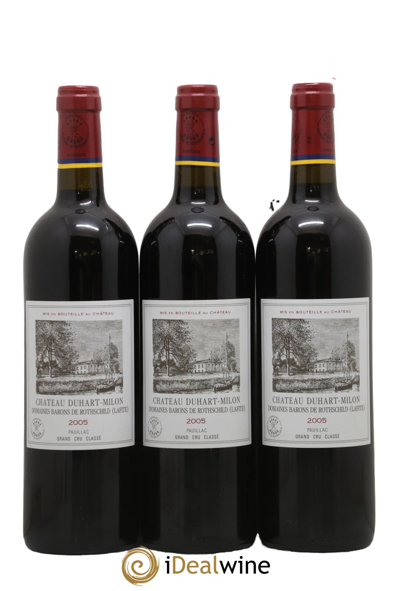 Château Duhart-Milon 4ème Grand Cru Classé 2005 - Lot de 3 bouteilles - 0