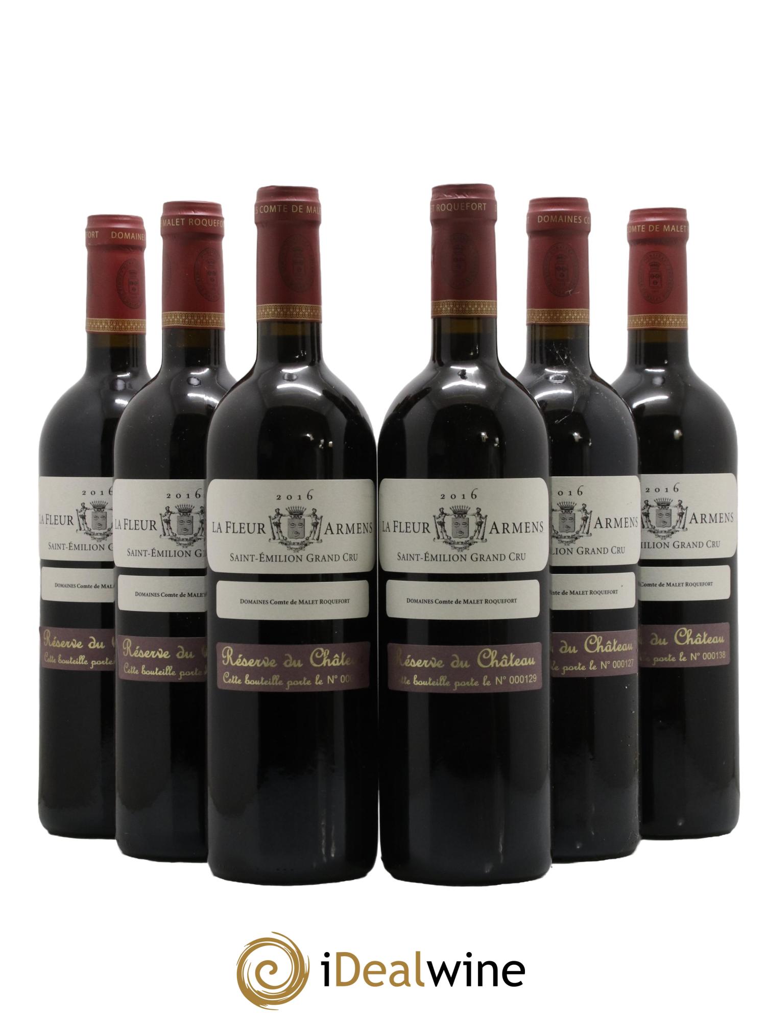 Saint-Émilion Grand Cru La Fleur Armens 2016 - Lot de 6 bouteilles - 0