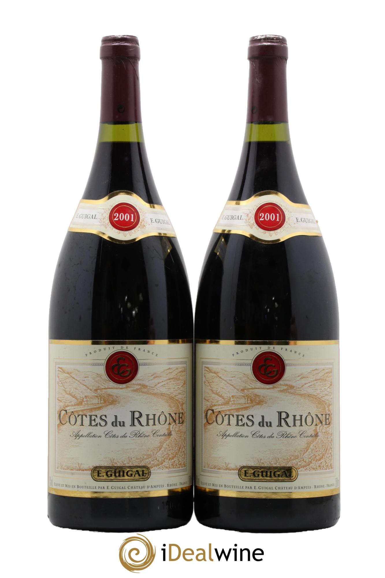 Côtes-du-Rhône Guigal 2001 - Lot de 2 magnums - 0