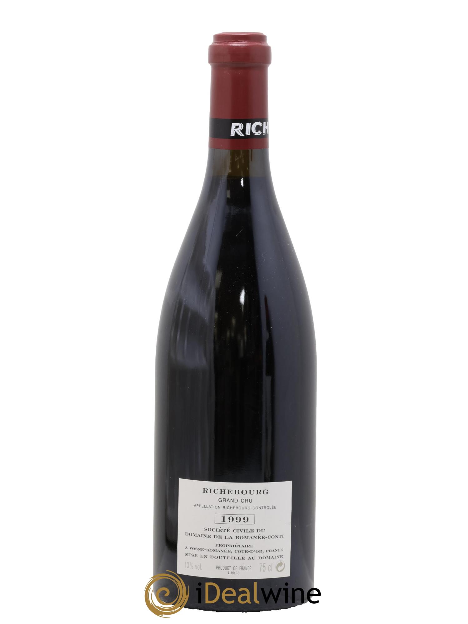 Richebourg Grand Cru Domaine de la Romanée-Conti 1999 - Lot de 1 bouteille - 1