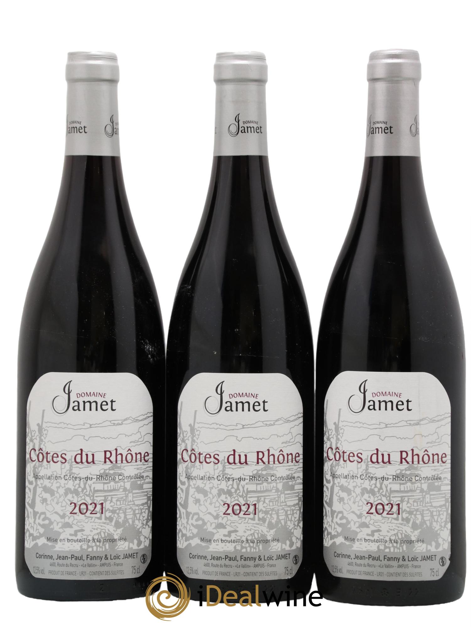 Côtes-du-Rhône Jamet (Domaine) 2021 - Lotto di 3 bottiglie - 0