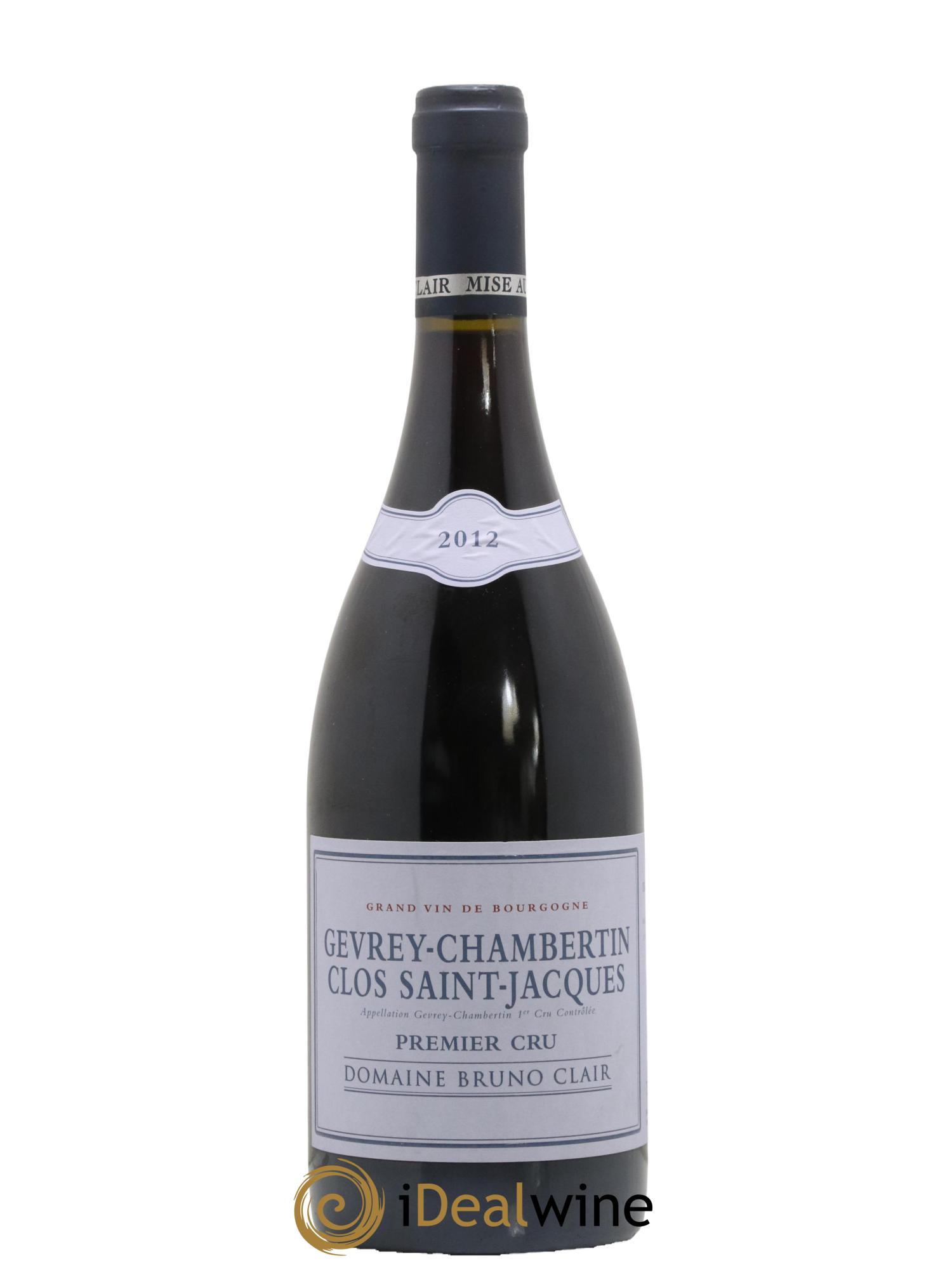 Gevrey-Chambertin 1er Cru Clos Saint-Jacques Bruno Clair (Domaine) 2012 - Lot de 1 bouteille - 0