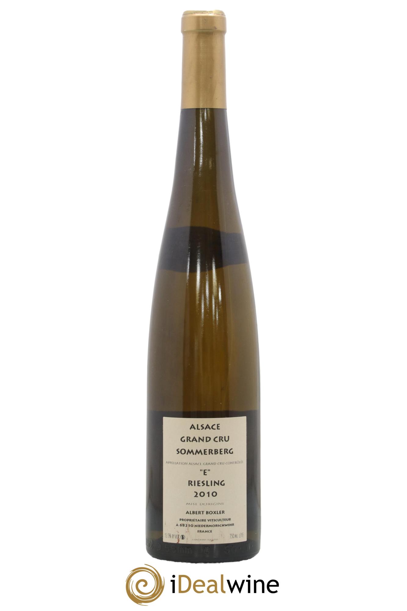 Alsace Riesling Grand Cru Sommerberg E Albert Boxler 2010 - Lot de 1 bouteille - 1