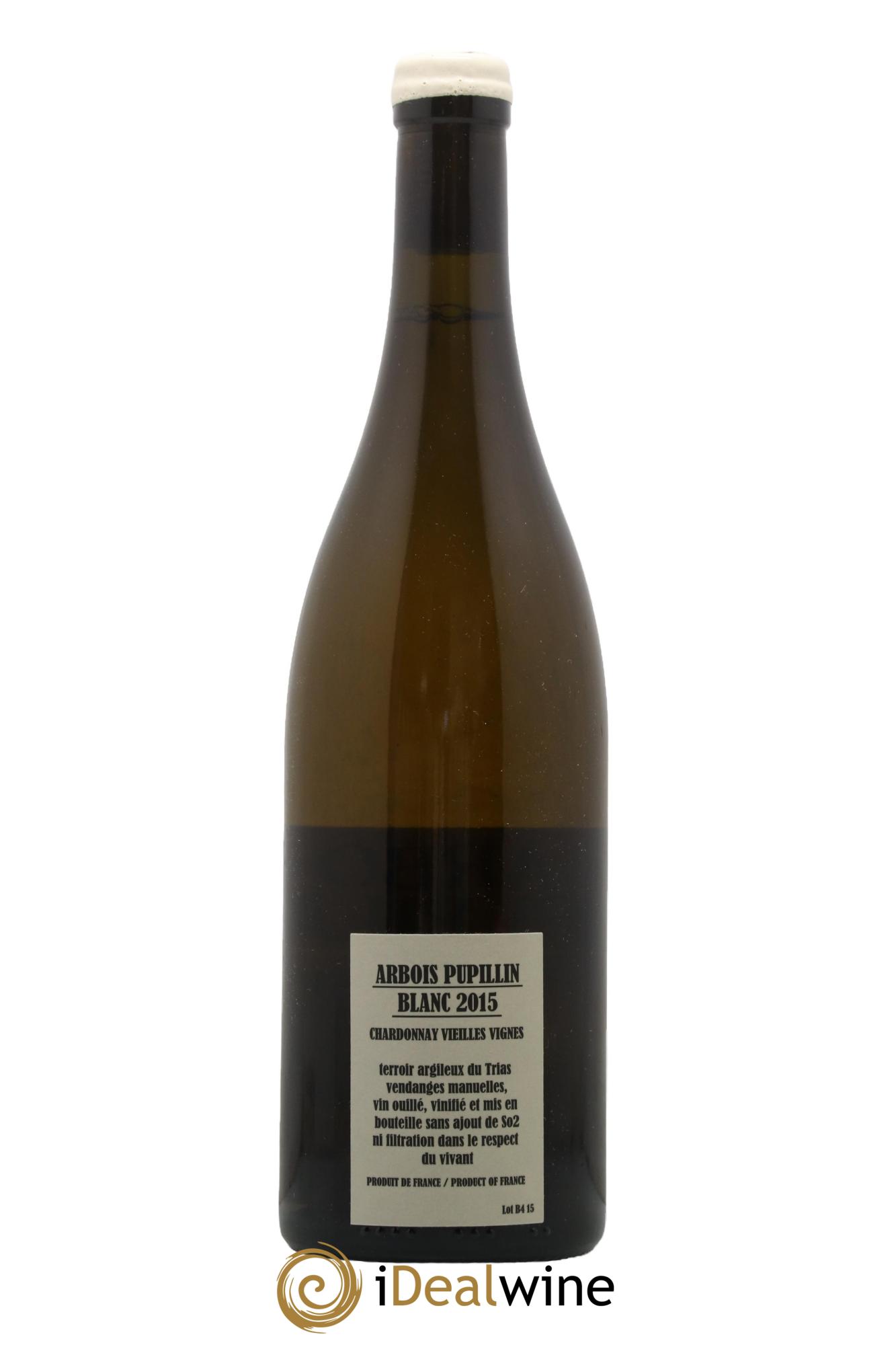 Arbois-Pupillin Chardonnay Vieilles vignes Adeline Houillon & Renaud Bruyère  2015 - Lot de 1 bouteille - 1