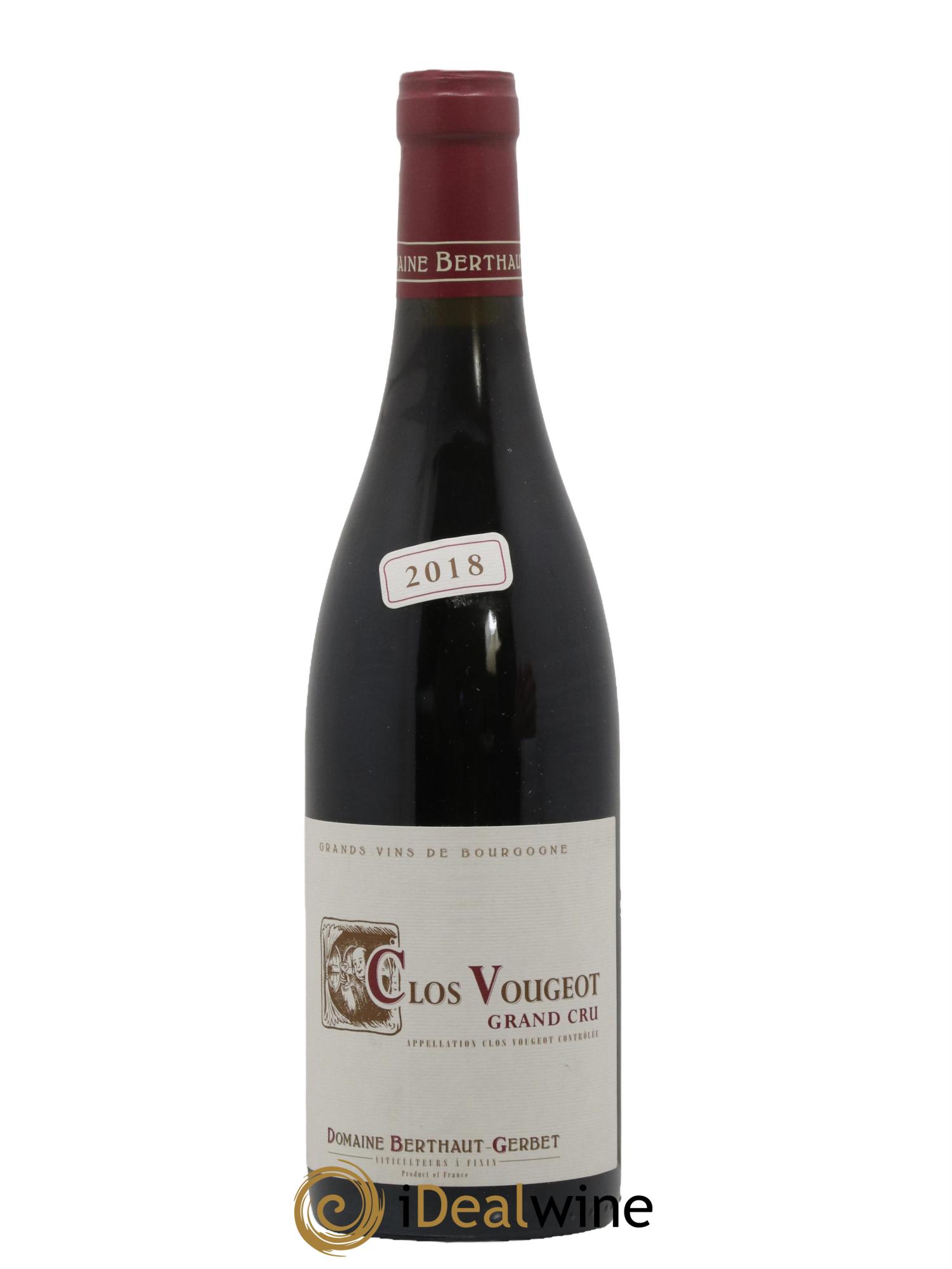 Clos de Vougeot Berthaut Gerbet (Domaine) 2018 - Lot de 1 bouteille - 0