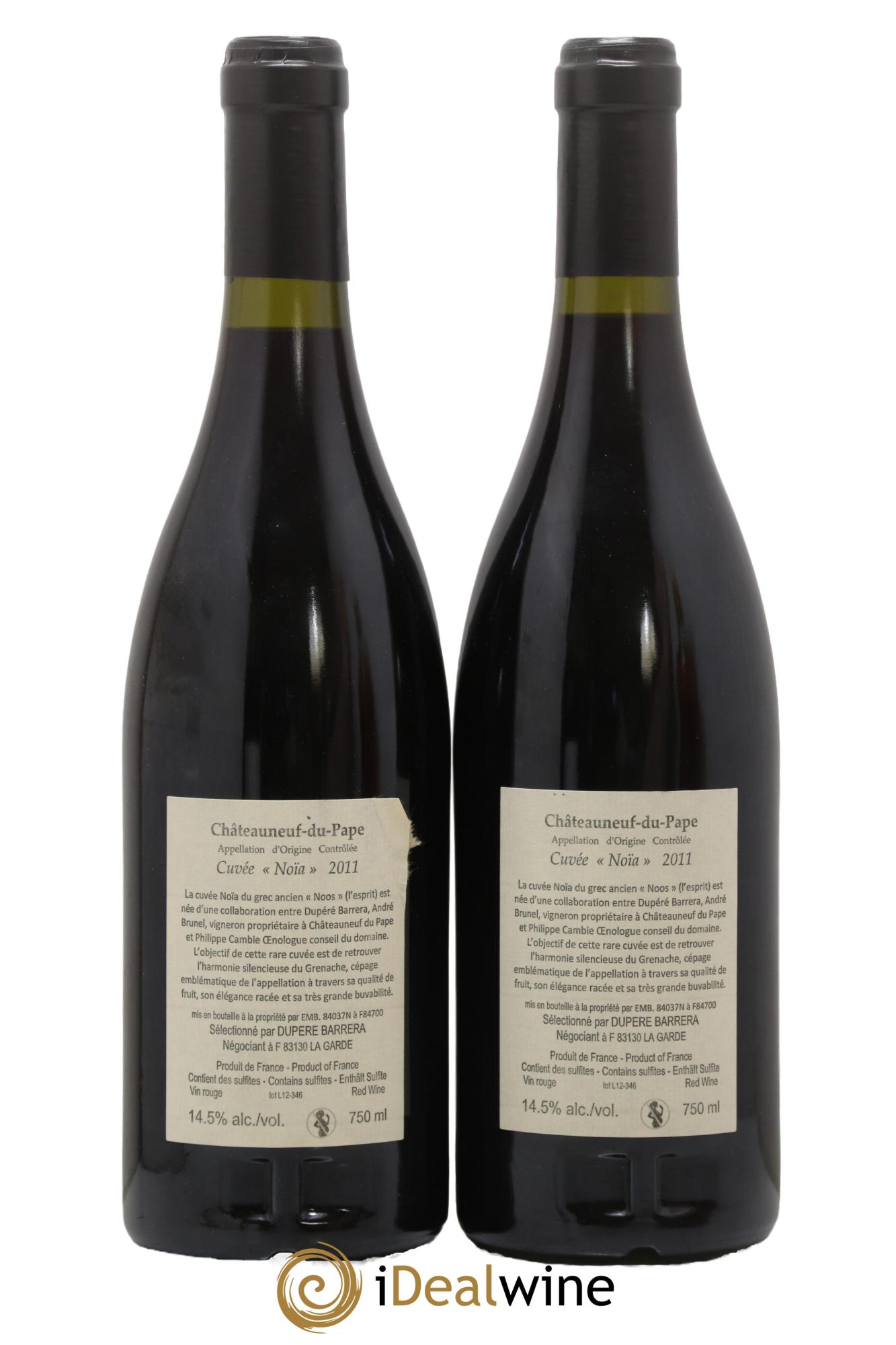 Châteauneuf-du-Pape Noïa Dupéré Barrera 2011 - Posten von 2 Flaschen - 1