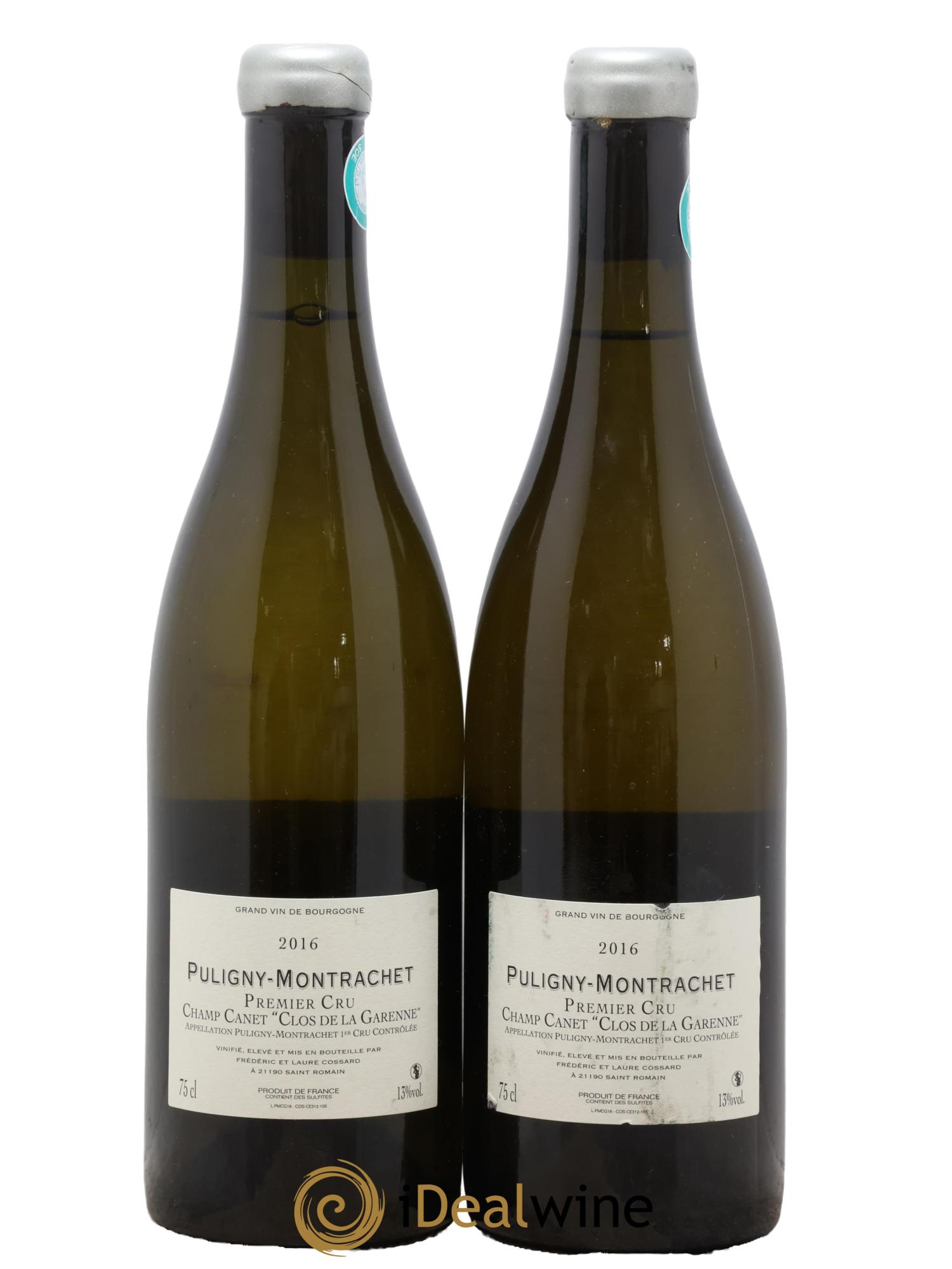 Puligny-Montrachet 1er Cru Champ Canet Clos de la Garenne Domaine de Chassorney - Frédéric Cossard 2016 - Lot de 2 bouteilles - 1