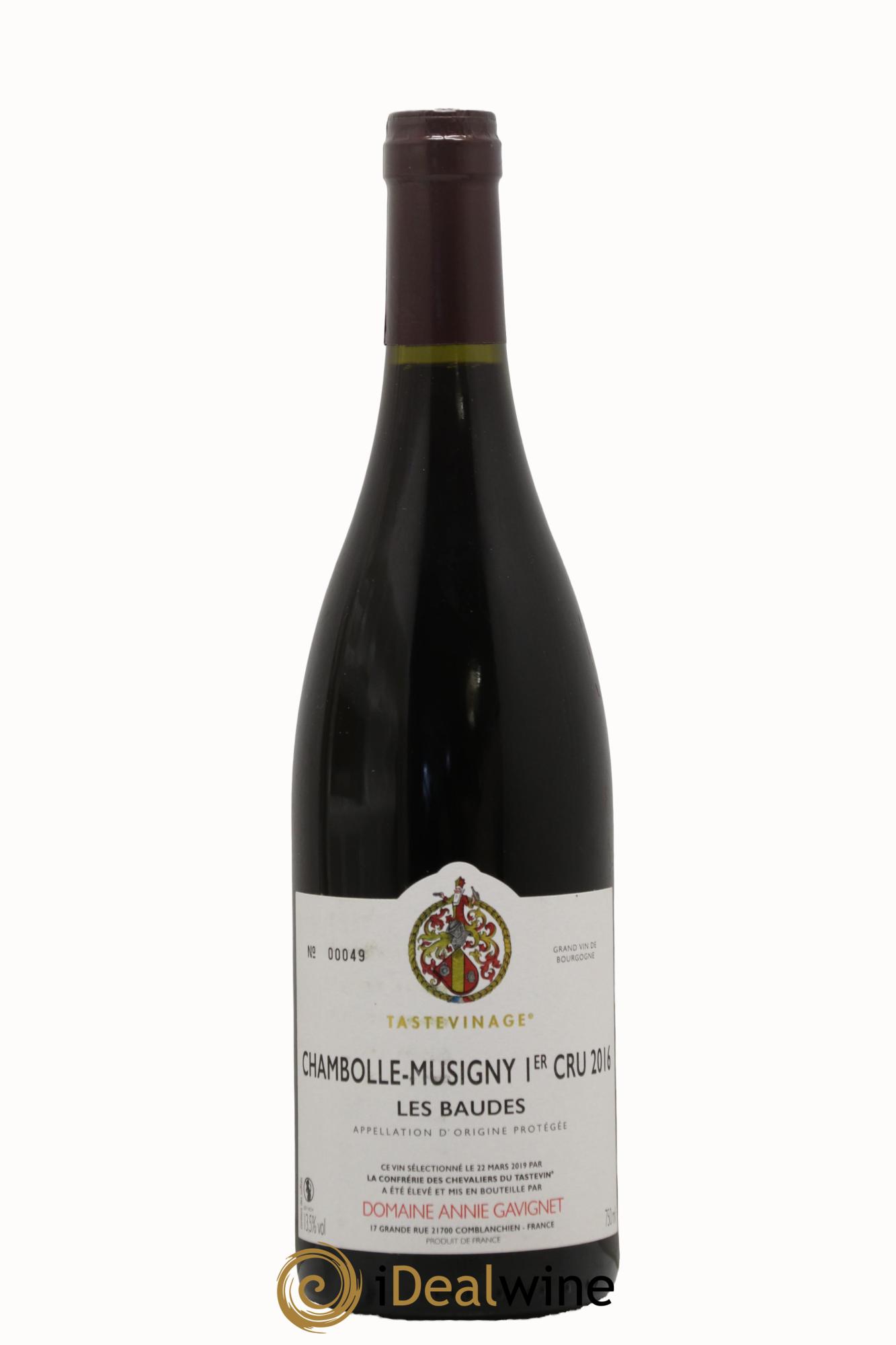 Chambolle-Musigny 1er Cru Les Baudes Annie Gavignet 2016 - Posten von 1 Flasche - 0