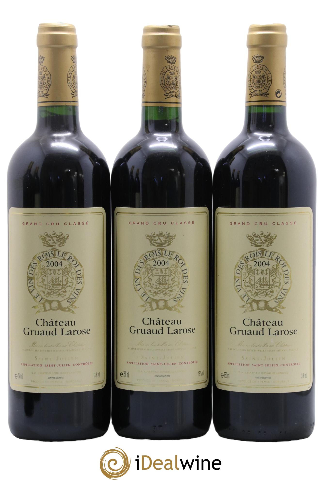 Château Gruaud Larose 2ème Grand Cru Classé 2004 - Lotto di 3 bottiglie - 0