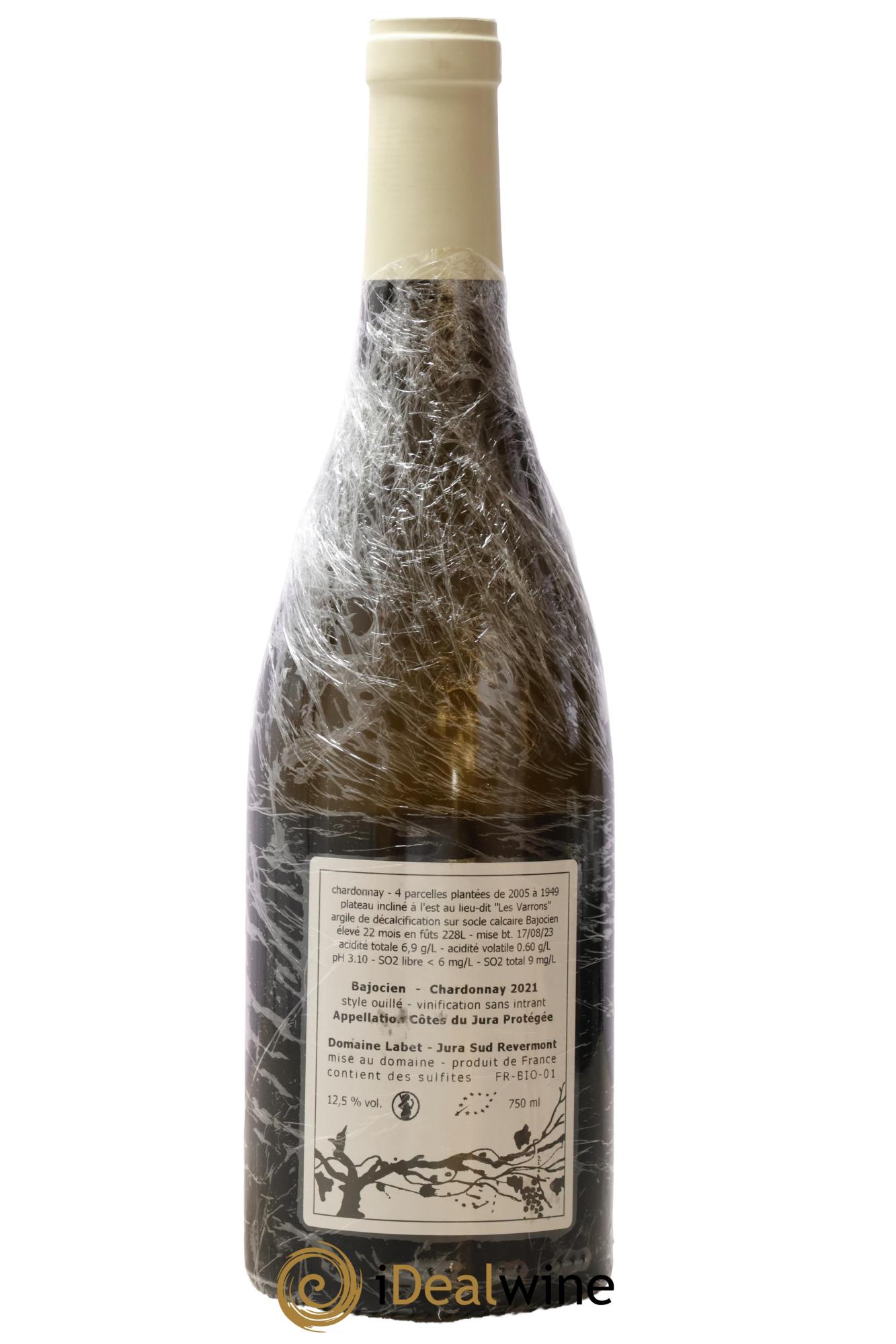 Côtes du Jura Chardonnay Bajocien Romain - Julien  - Charline Labet 2021 - Lot de 1 bouteille - 1