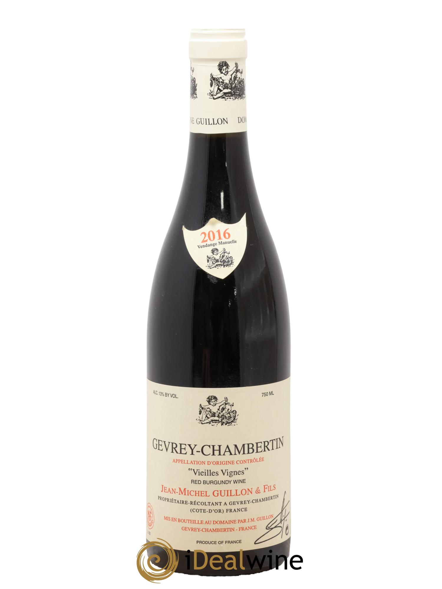 Gevrey-Chambertin Vieilles Vignes Jean-Michel Guillon 2016 - Lot de 1 bouteille - 0