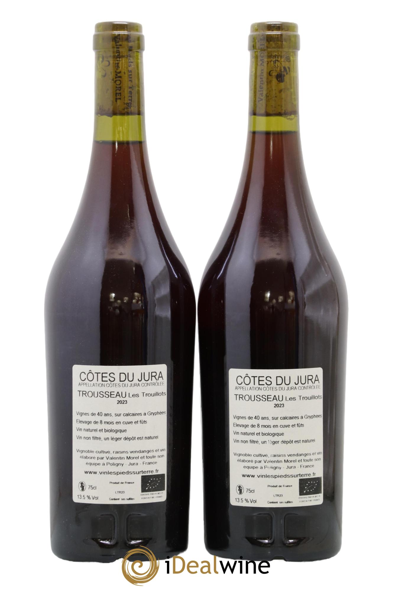 Côtes du Jura Trousseau - Les Trouillots Valentin Morel 2023 - Lotto di 2 bottiglie - 1