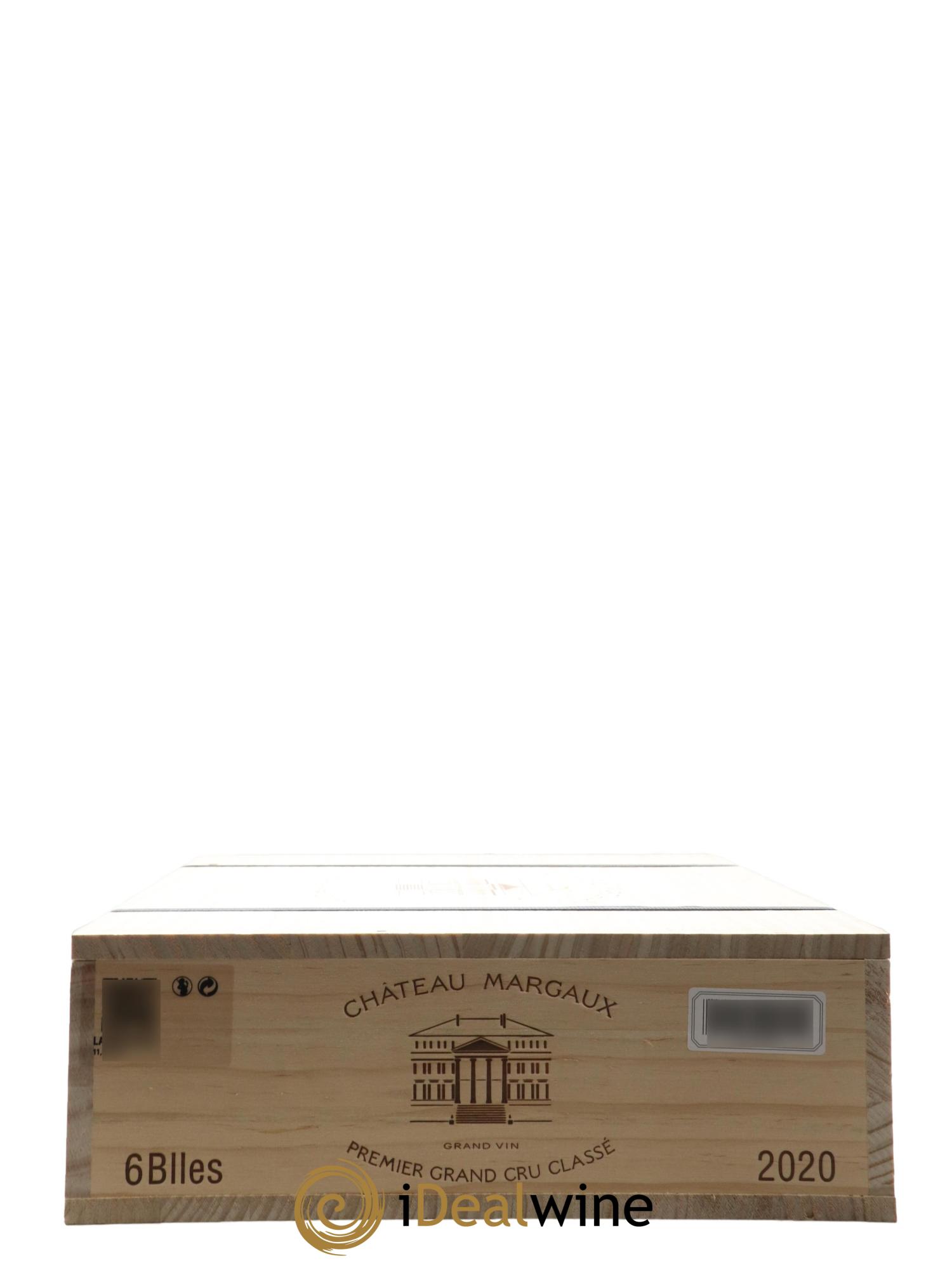 Château Margaux 1er Grand Cru Classé 2020 - Lot de 6 bouteilles - 6