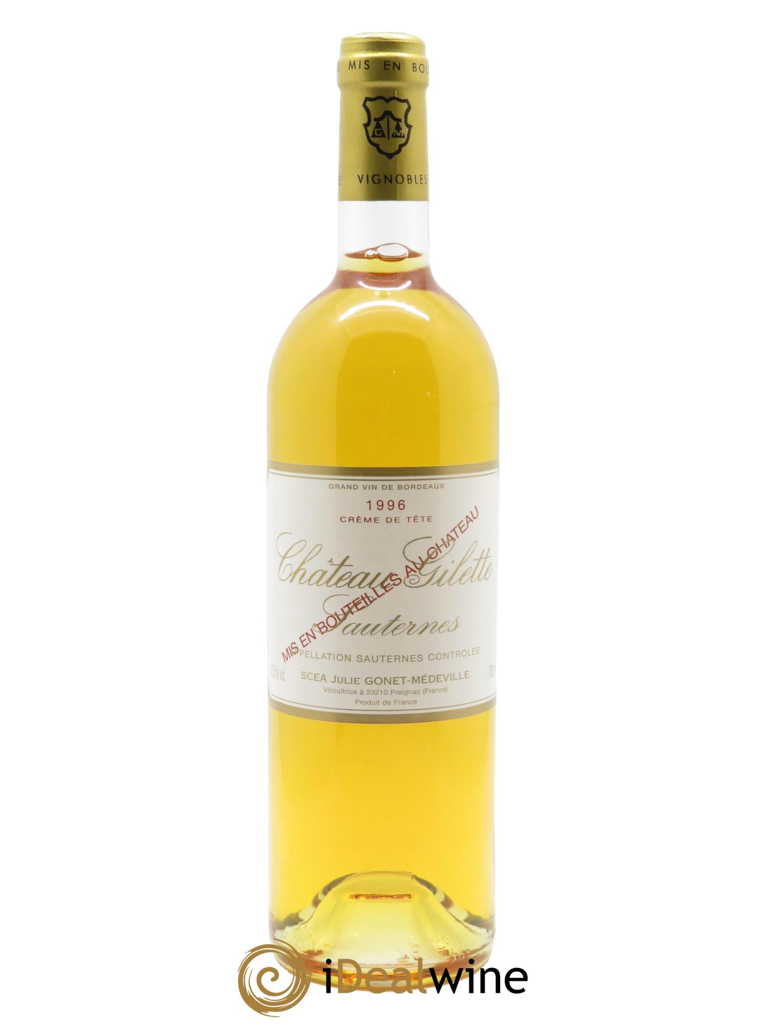 Château Gilette - Crème de Tête  1996 - Lot of 1 bottle - 0