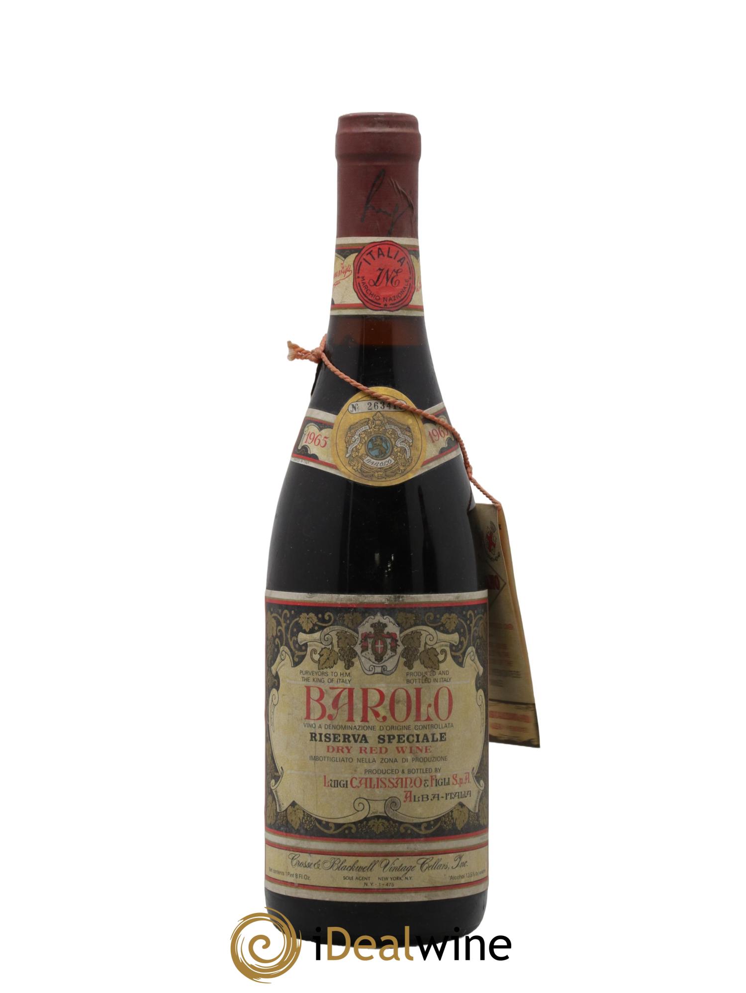 Barolo DOCG Riserva Speciale Luigi Calissano 1965 - Posten von 1 Flasche - 0