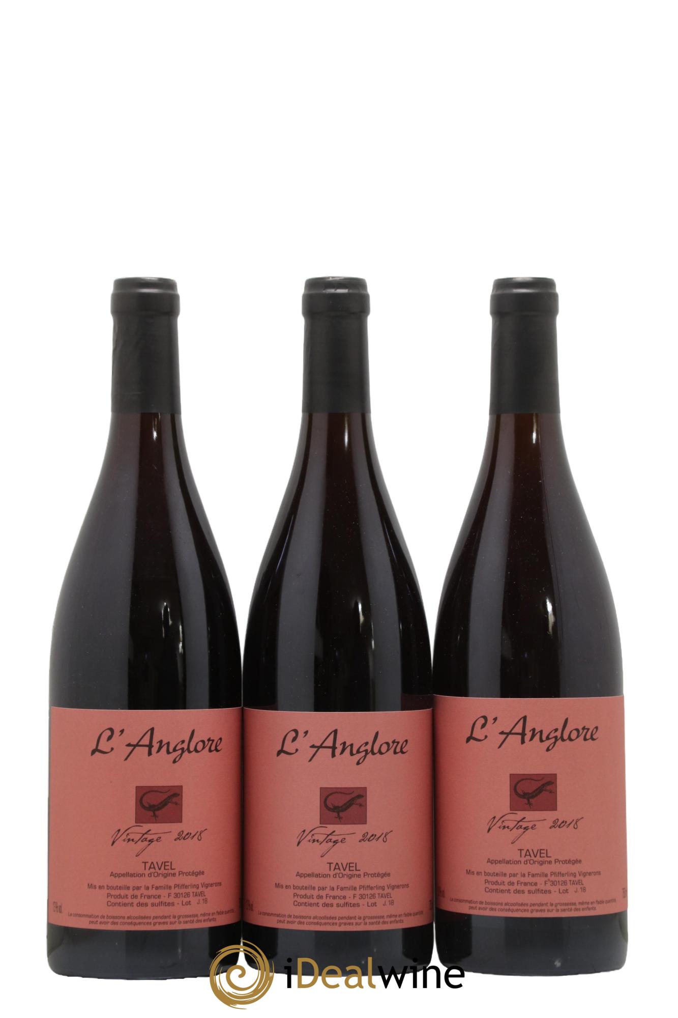 Tavel Vintage L'Anglore 2018 - Lot de 3 bouteilles - 0