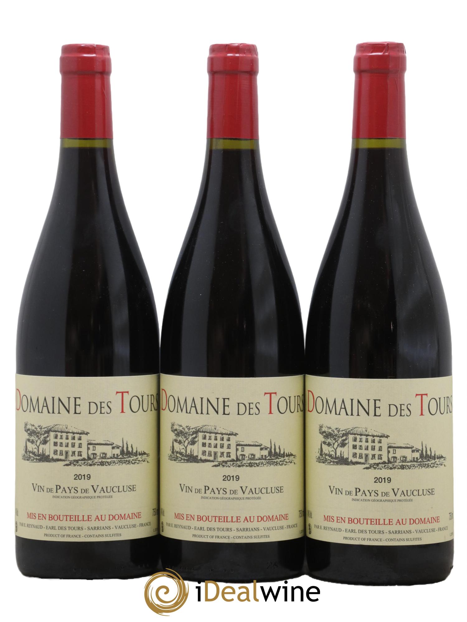 Vaucluse (Vin de Pays de Vaucluse) Domaine des Tours Emmanuel Reynaud 2019 - Lot de 3 bouteilles - 0