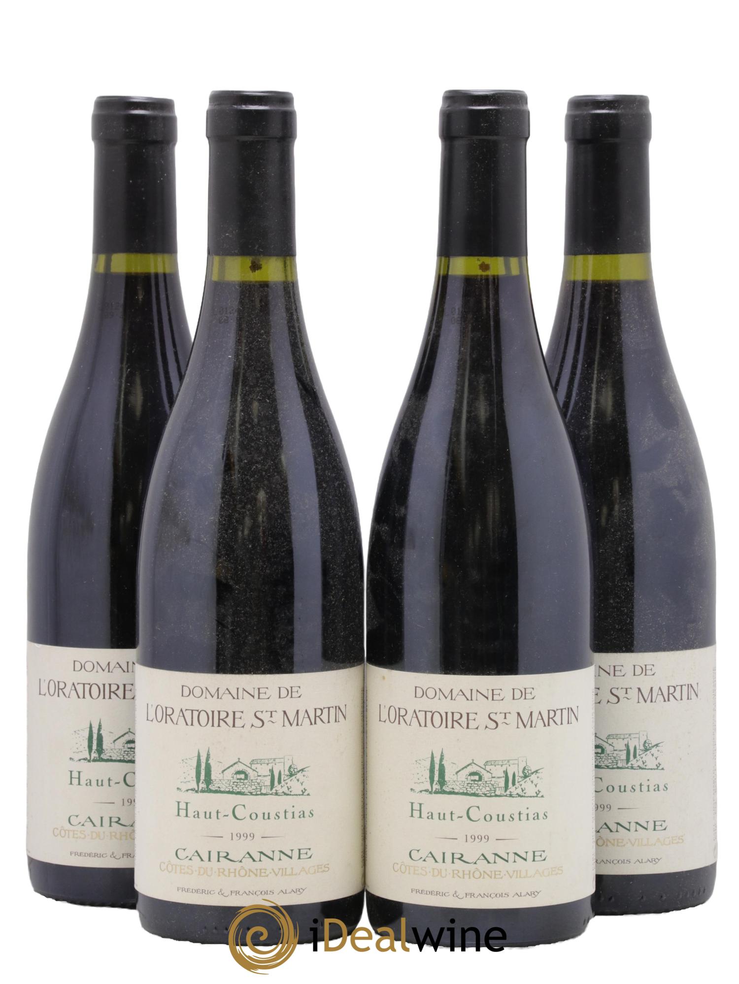 Cairanne Haut-Coustias Oratoire Saint-Martin - Frédéric et François Alary 1999 - Lot of 4 bottles - 0