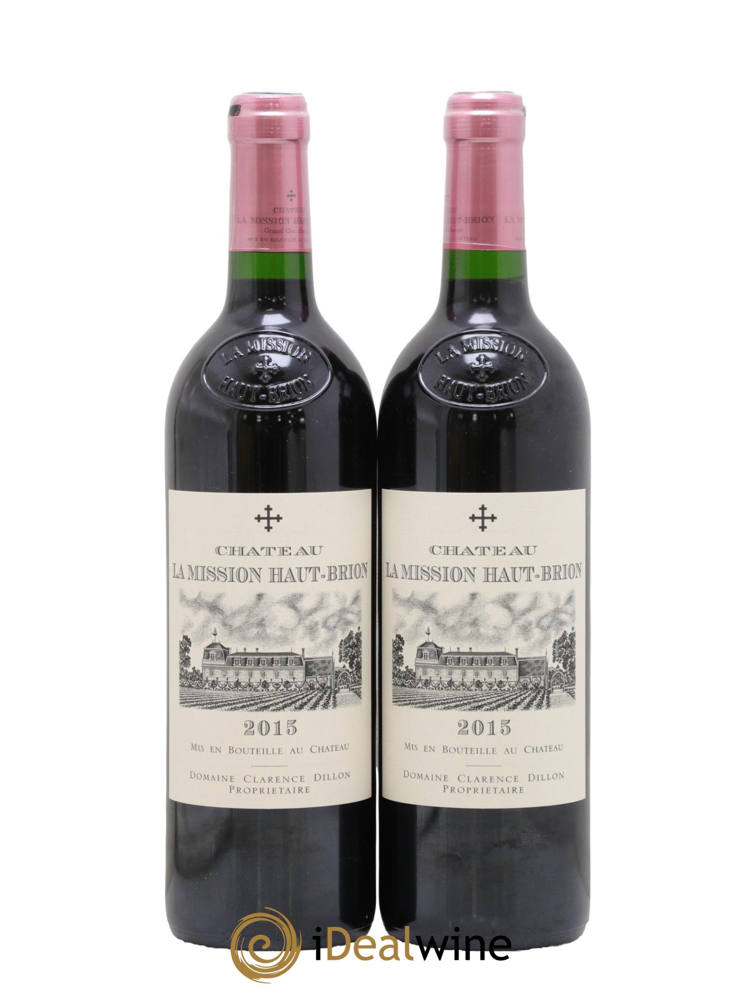 Château la Mission Haut-Brion Cru Classé de Graves 2015 - Lotto di 2 bottiglie - 0