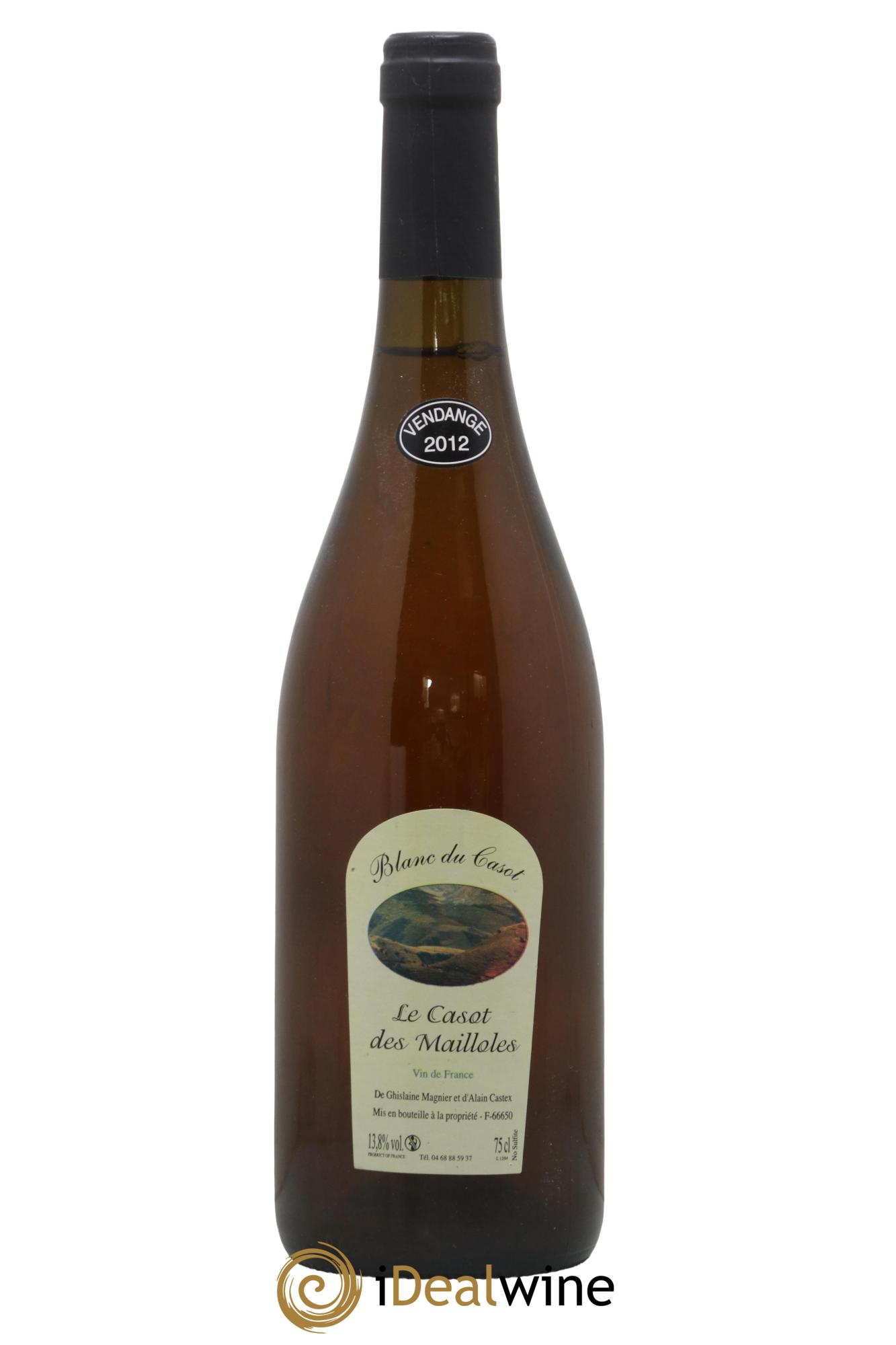 Vin de France Blanc du Casot Le Casot des Mailloles 2012 - Lot de 1 bouteille - 0