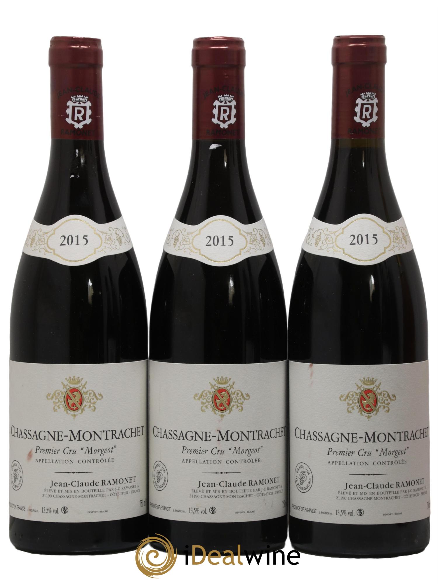 Chassagne-Montrachet 1er Cru Morgeot Ramonet (Domaine) 2015 - Lot de 3 bouteilles - 0