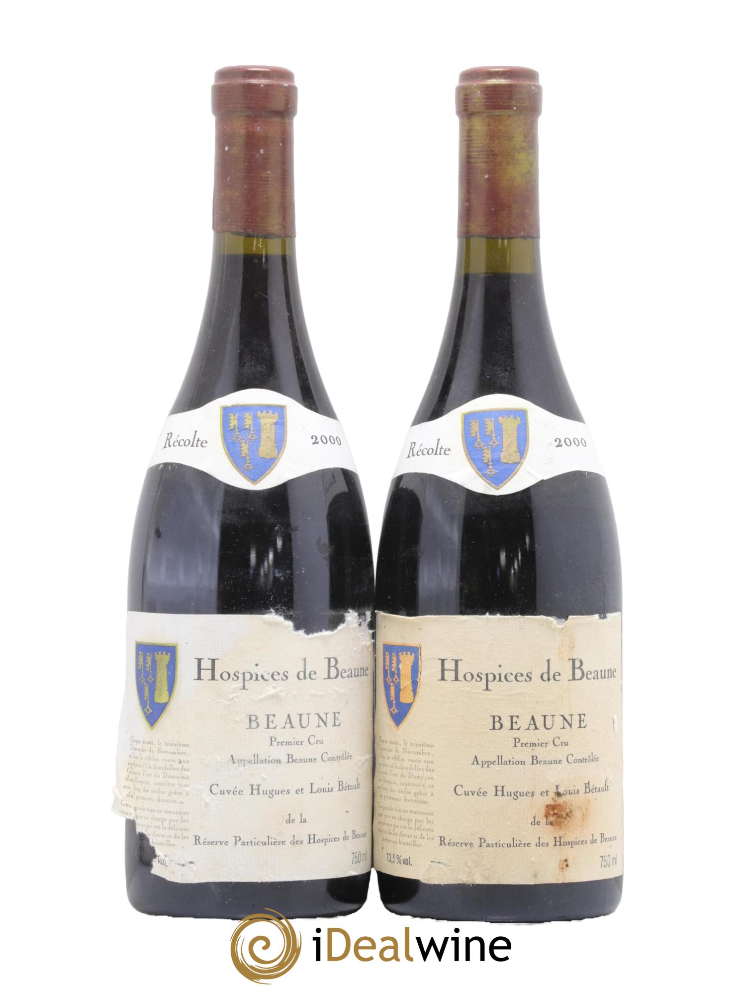 Beaune 1er Cru Cuvee Hugues et Louis Betault Hospices de Beaune 2000 - Lot de 2 bouteilles - 0