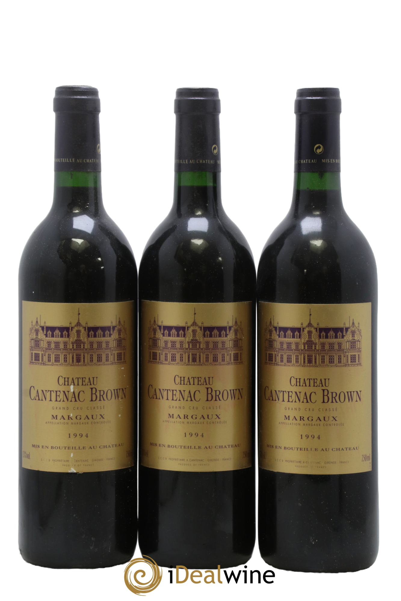 Château Cantenac Brown 3ème Grand Cru Classé 1994 - Lot de 3 bouteilles - 0