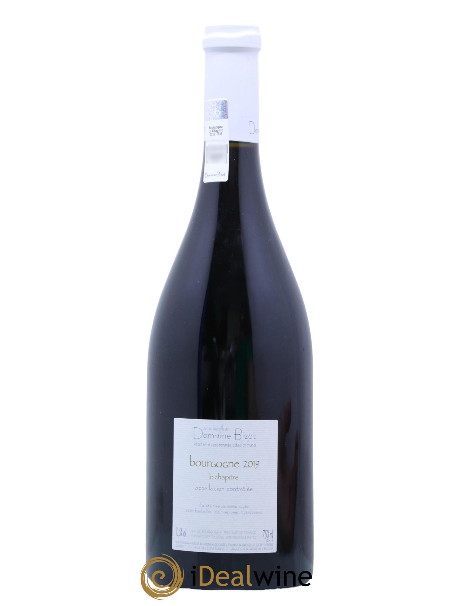 Bourgogne Le Chapitre Bizot (Domaine)  2019 - Lot of 1 bottle - 1