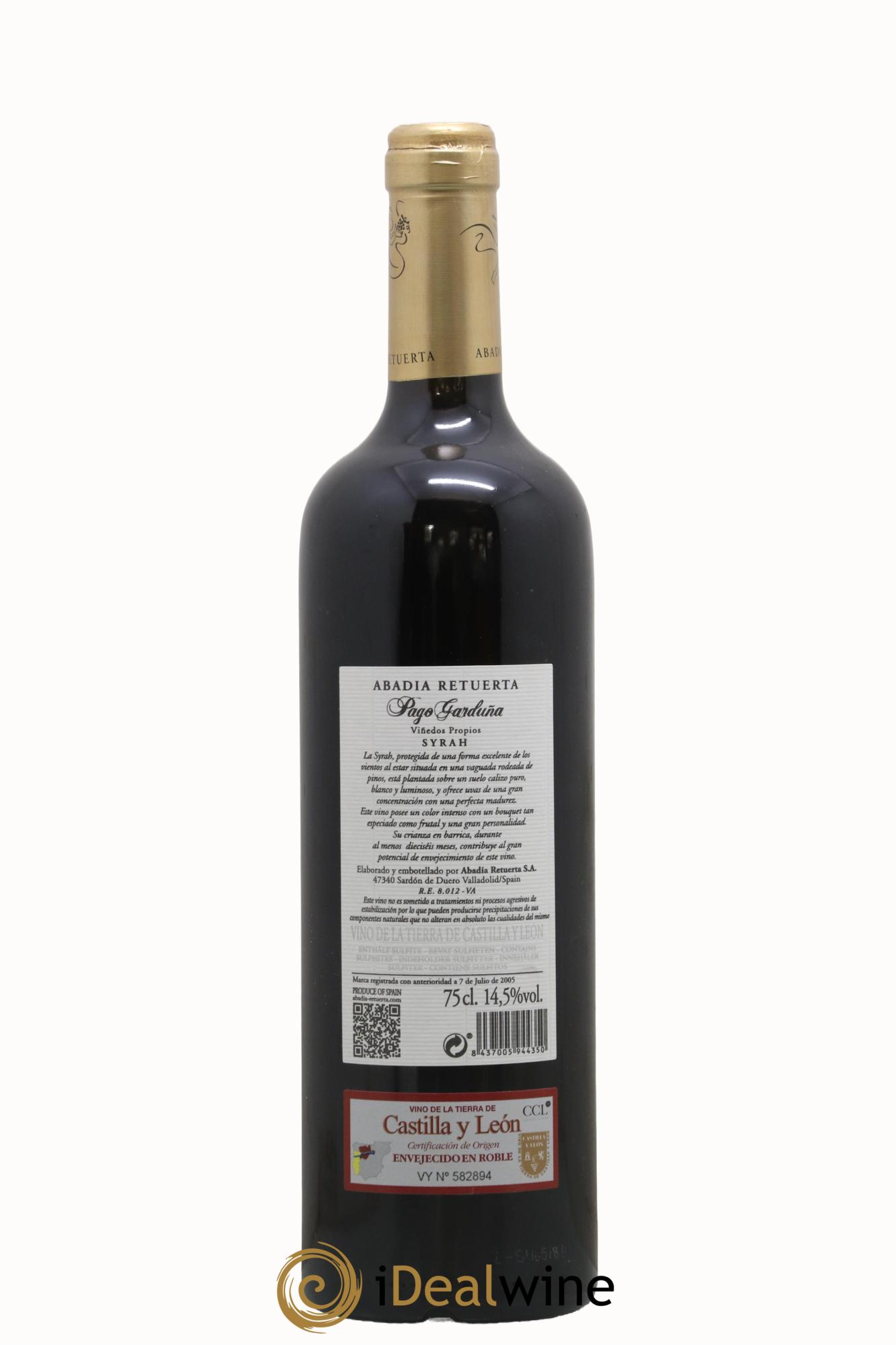 Espagne Tierra de Castilla Y Leon Pago Garduna Abadia Retuerta 2016 - Lot de 1 bouteille - 1