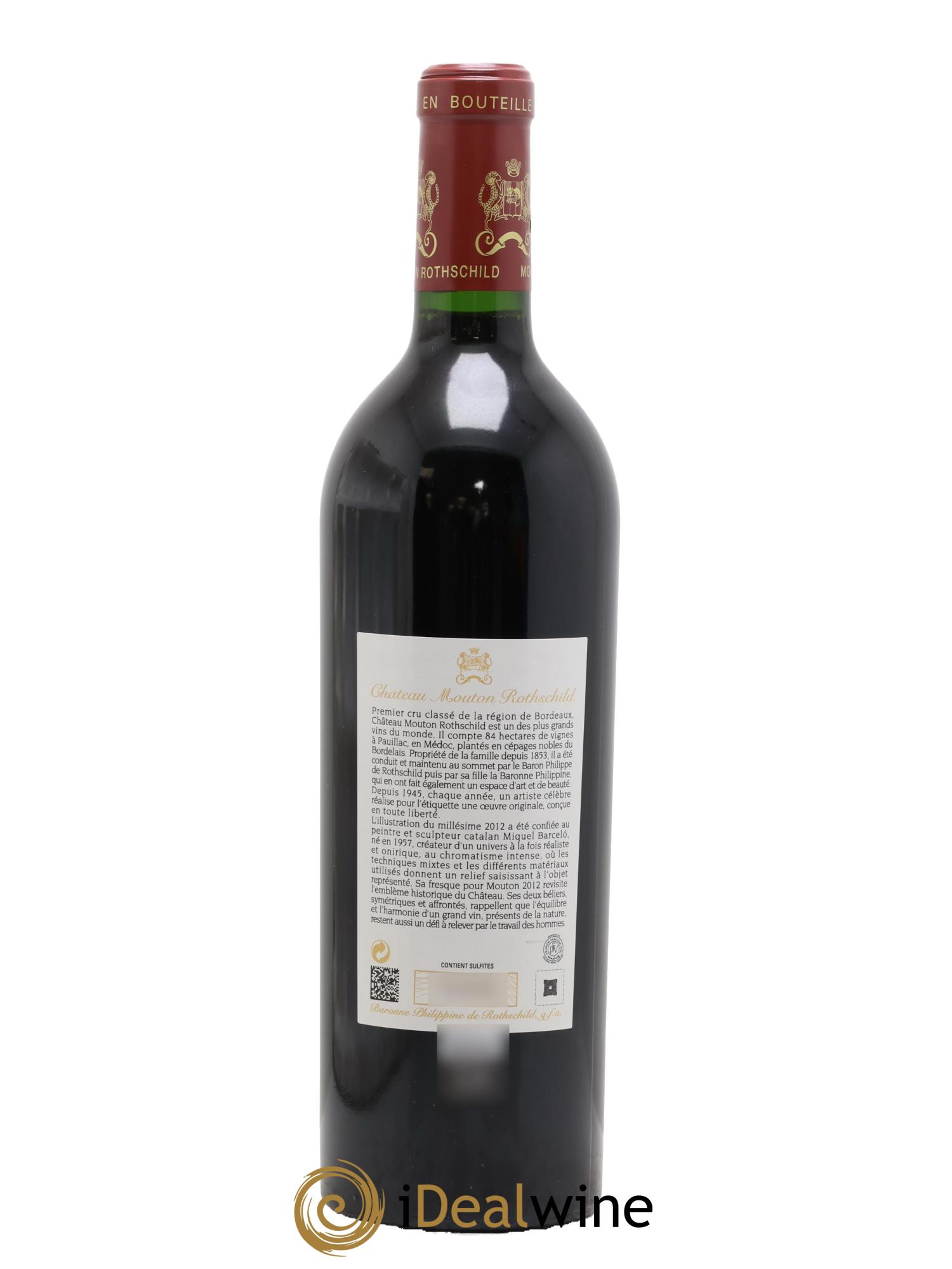 Château Mouton Rothschild 1er Grand Cru Classé 2012 - Lot of 1 bottle - 1