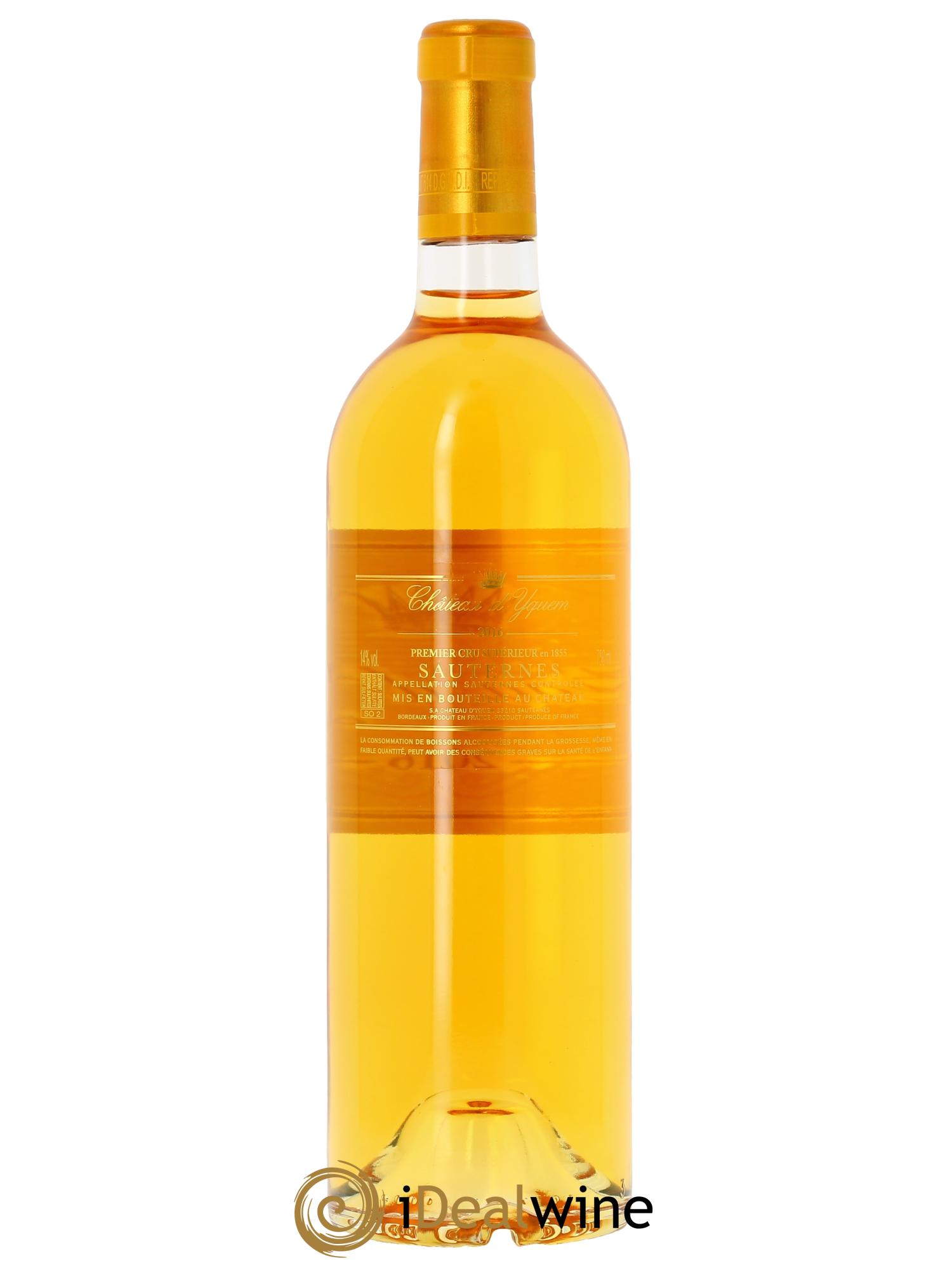 Château d' Yquem 1er Cru Classé Supérieur (CBO à partir de 6 bts) 2016 - Lot de 1 bouteille - 1