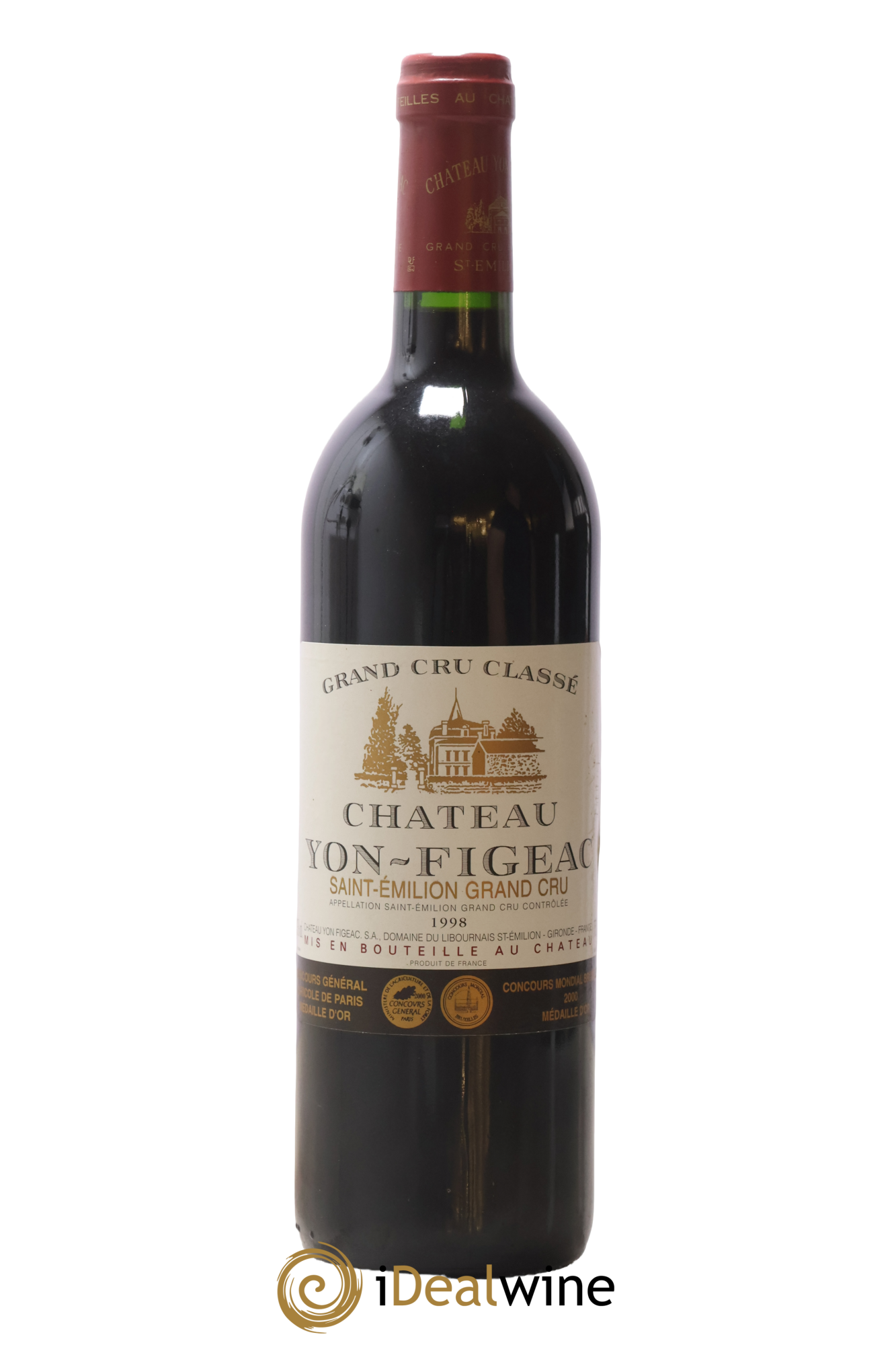 Château Yon Figeac Grand Cru Classé 1998 - Lot de 1 bouteille - 0