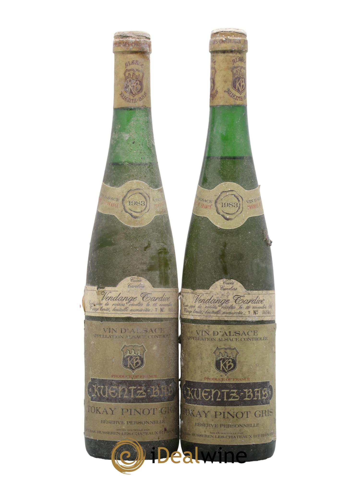 Alsace Grand Cru Kuentz Bas Vendanges Tardives 1983 - Lot de 2 bouteilles - 0