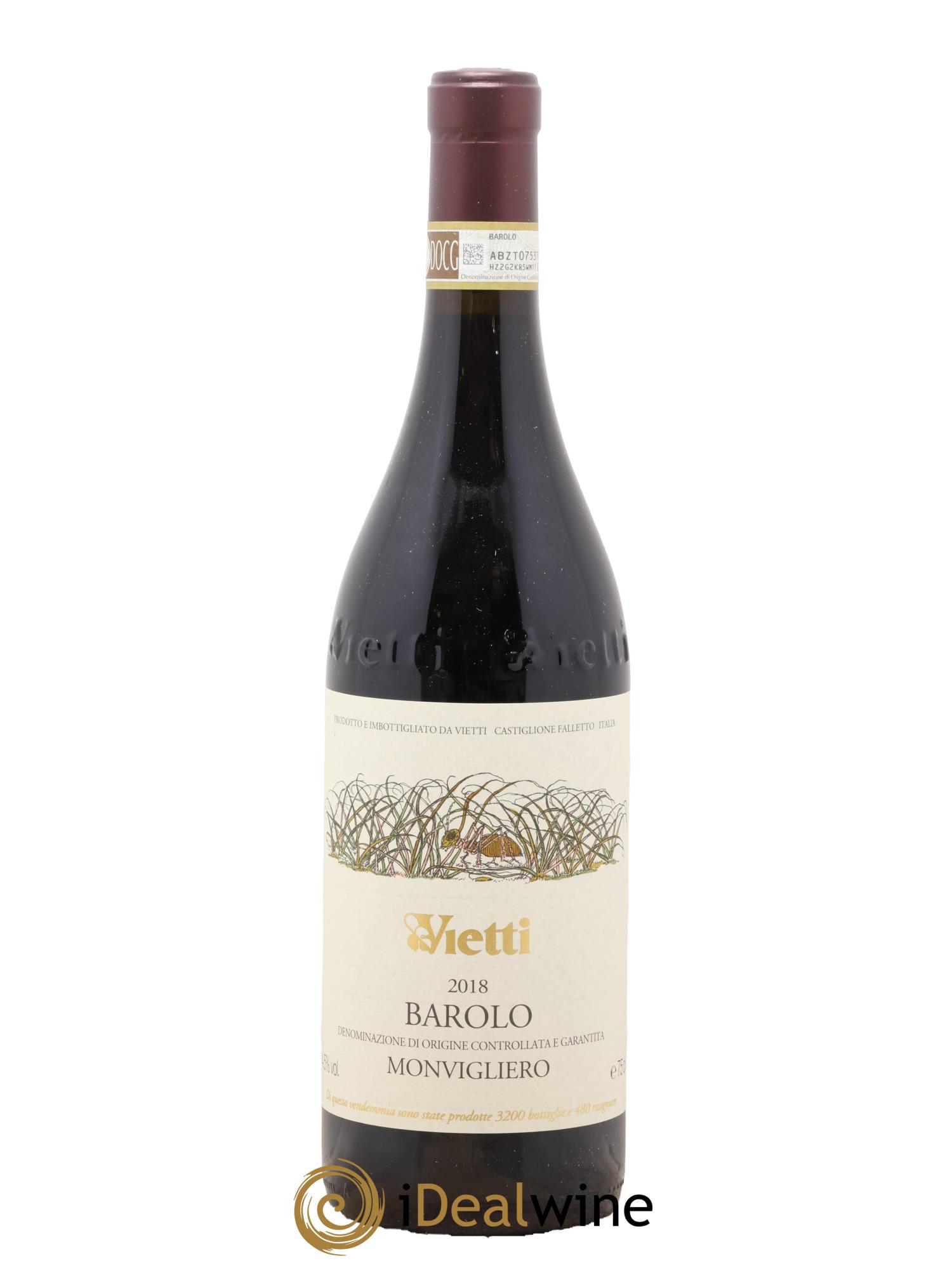 Barolo DOCG Monvigliero Vietti 2018 - Lotto di 1 bottiglia - 1