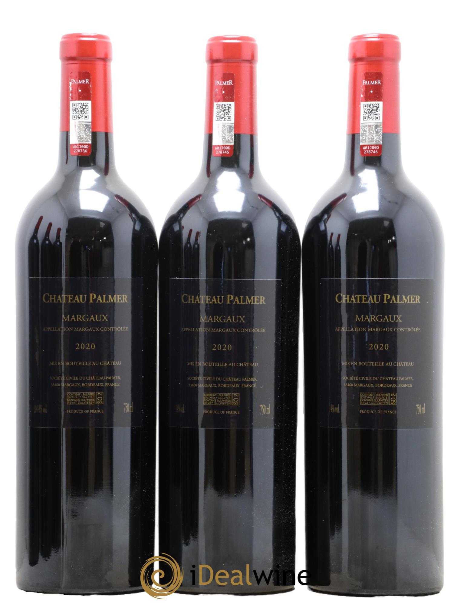 Château Palmer 3ème Grand Cru Classé 2020 - Lot de 6 bouteilles - 2