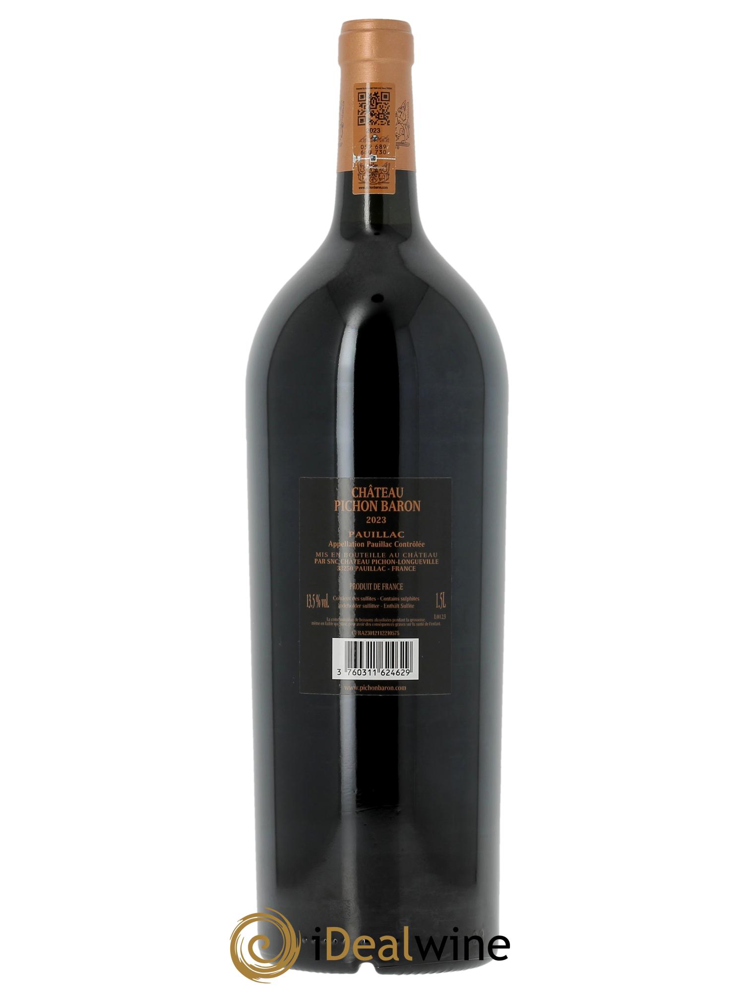 Pichon Longueville Baron 2ème Grand Cru Classé (CBO à partir de 3 mgs) 2023 - Lot de 1 magnum - 1