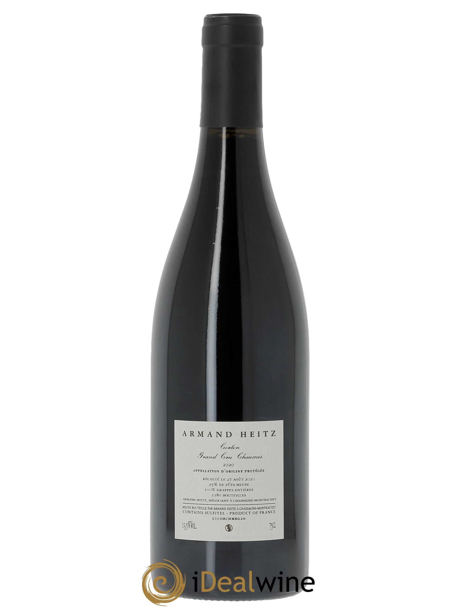 Corton Grand Cru Les Chaumes Armand Heitz 2020 - Lot de 1 bouteille - 1